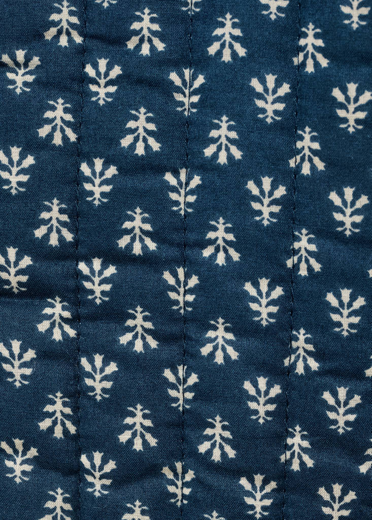 Printed cotton jacket — Navy