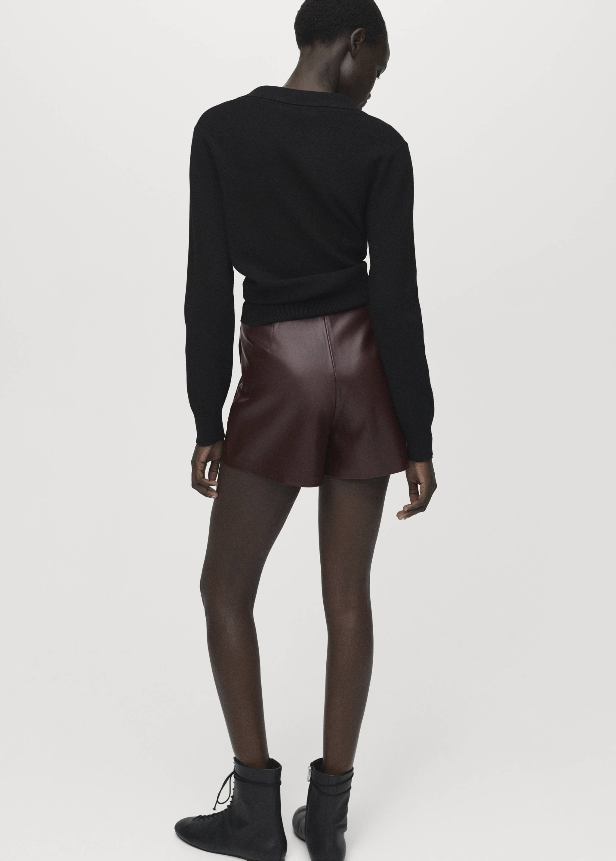 Falda pantalón efecto piel - Reverso del artículo