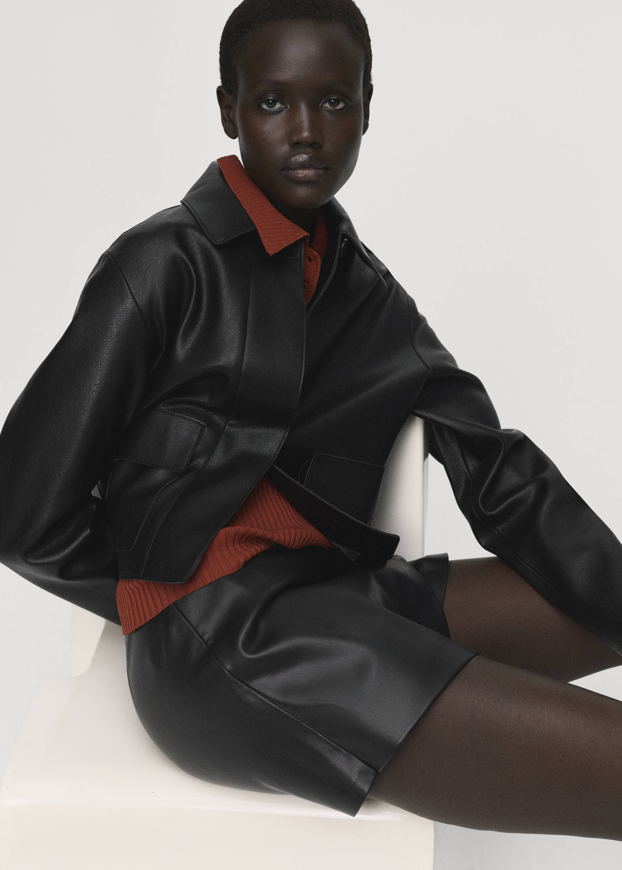 Falda pantalón efecto piel - Detalle del artículo 1