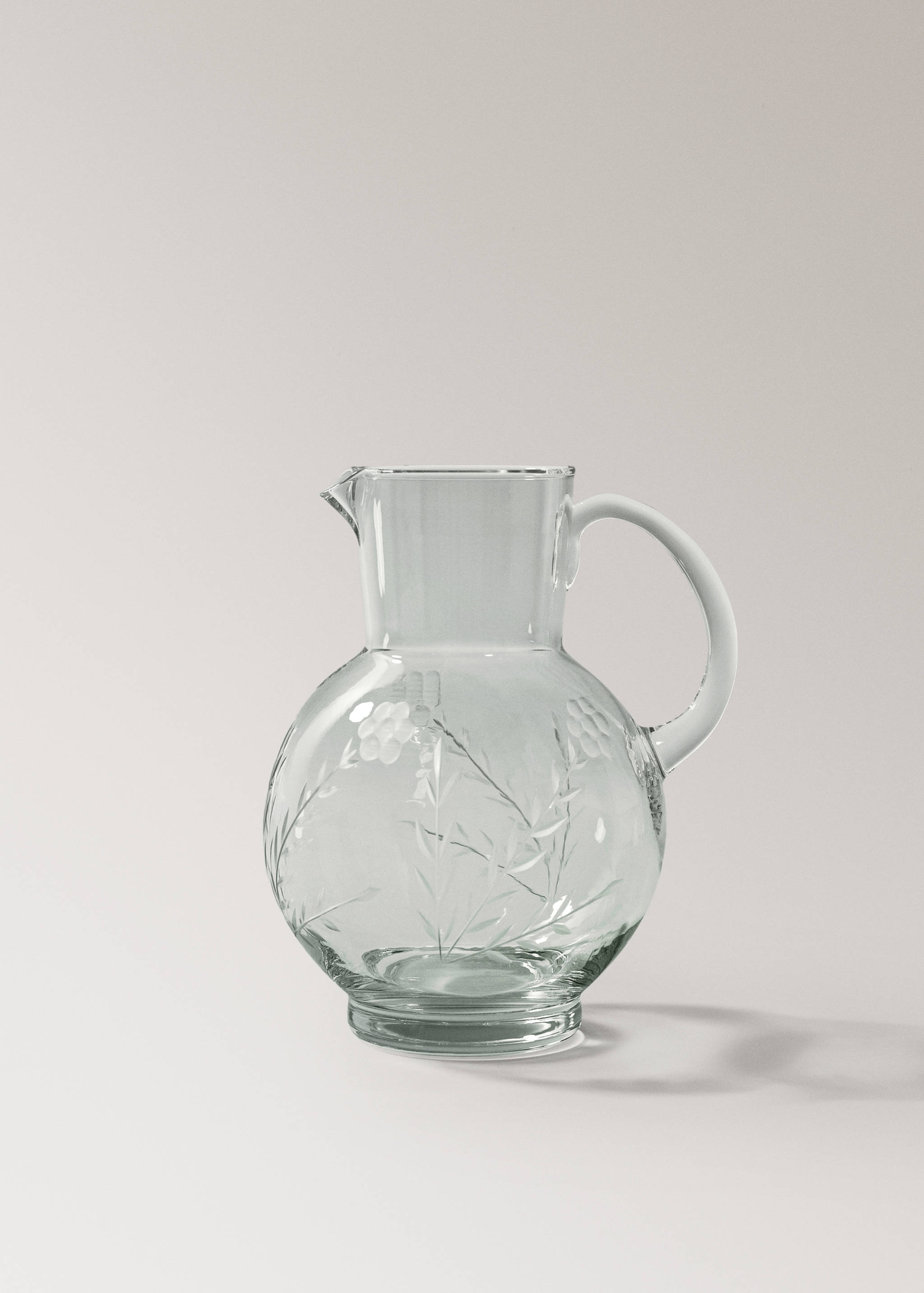 Hand-carved blown glass jar - Article without model