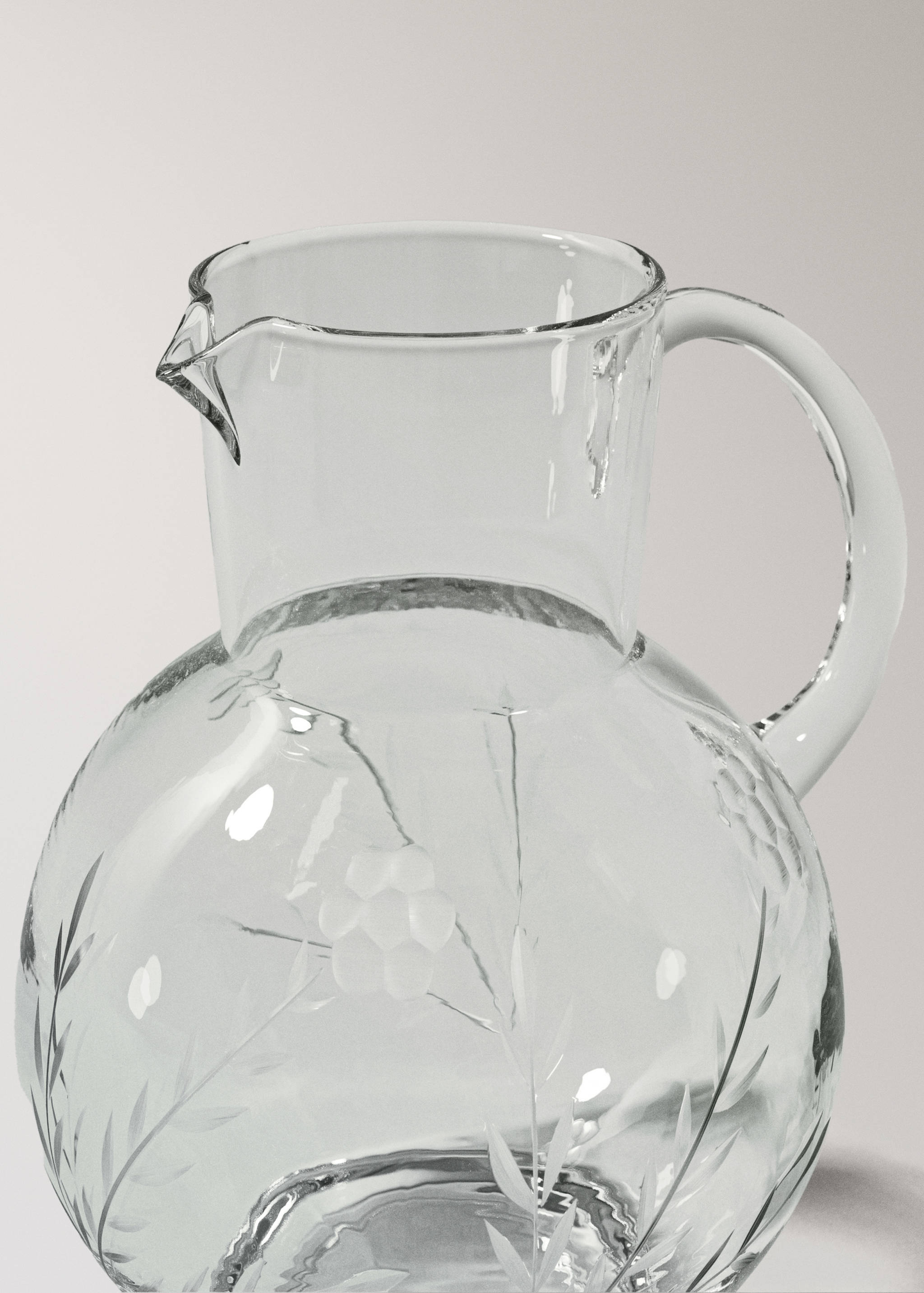 Hand-carved blown glass jar - Details of the article 1