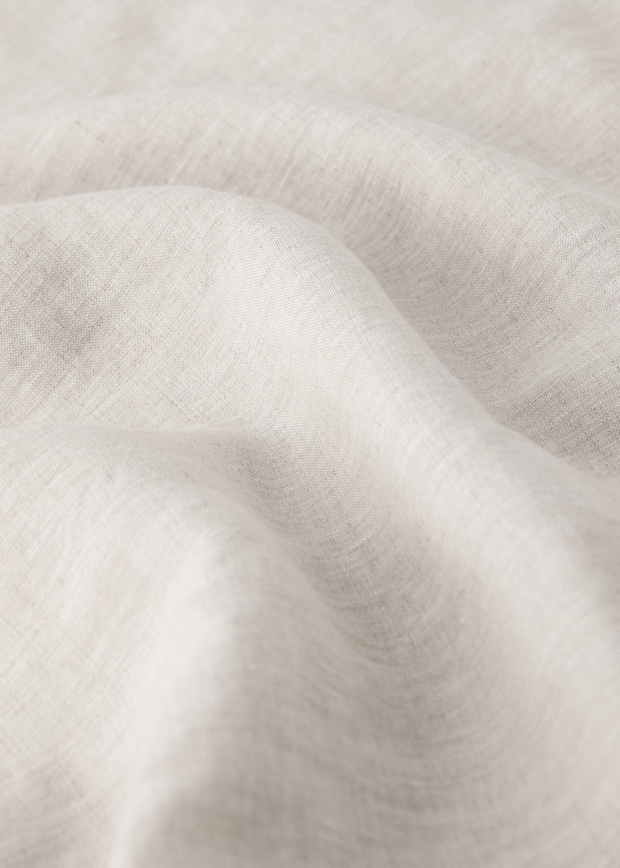 Gornja plahta za krevetić od ispranog lana s ukrasnim šavom - Detalji artikla 2