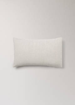 Washed linen pillowcase with hemstitch 30x50 cm — Beige 4