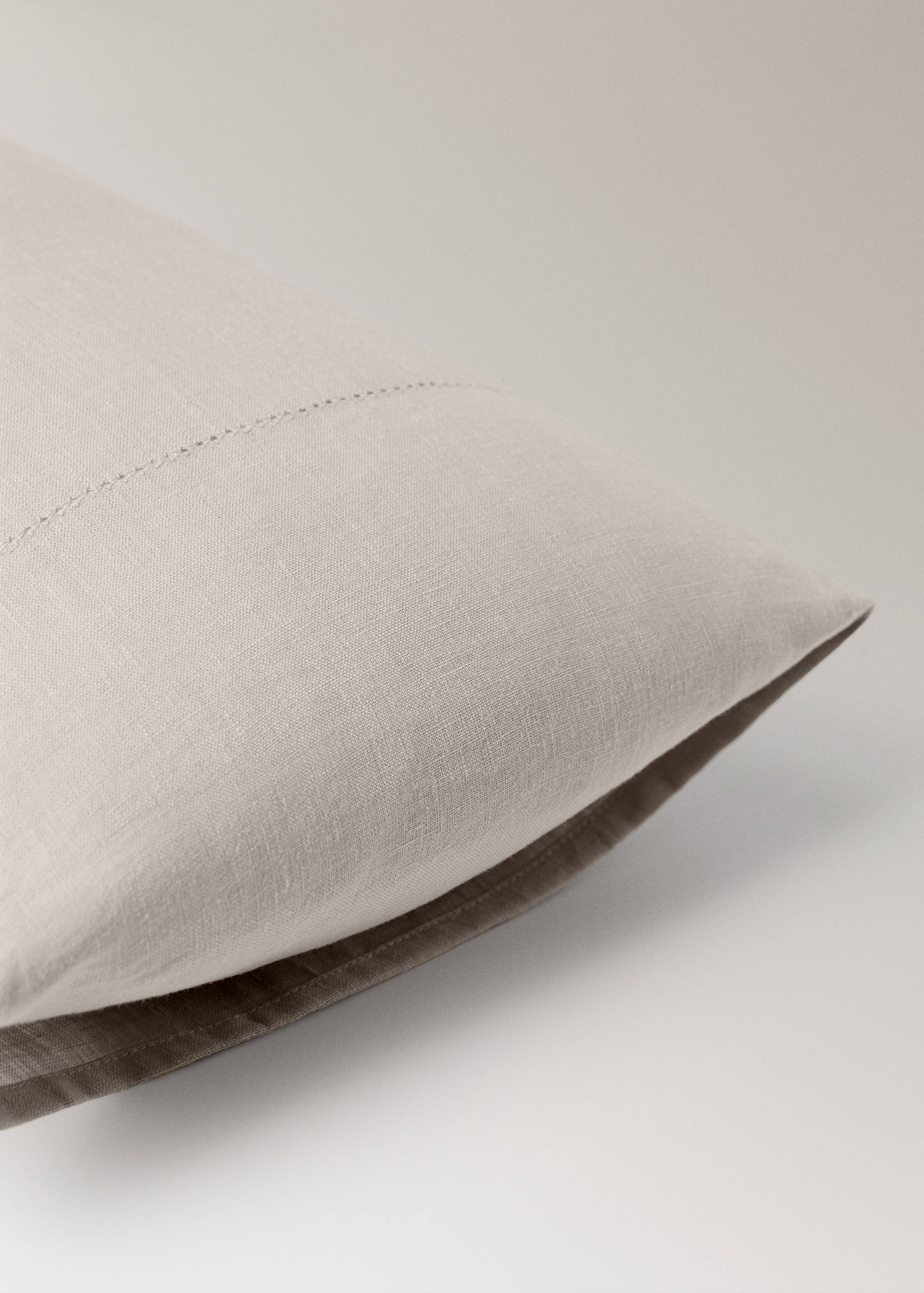 Kissenbezug aus gewaschenem Leinen mit Hohlsaum 30x50 cm - Detail des Artikels 1