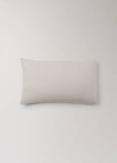 Washed linen pillowcase with hemstitch 30x50 cm — Medium Brown 4