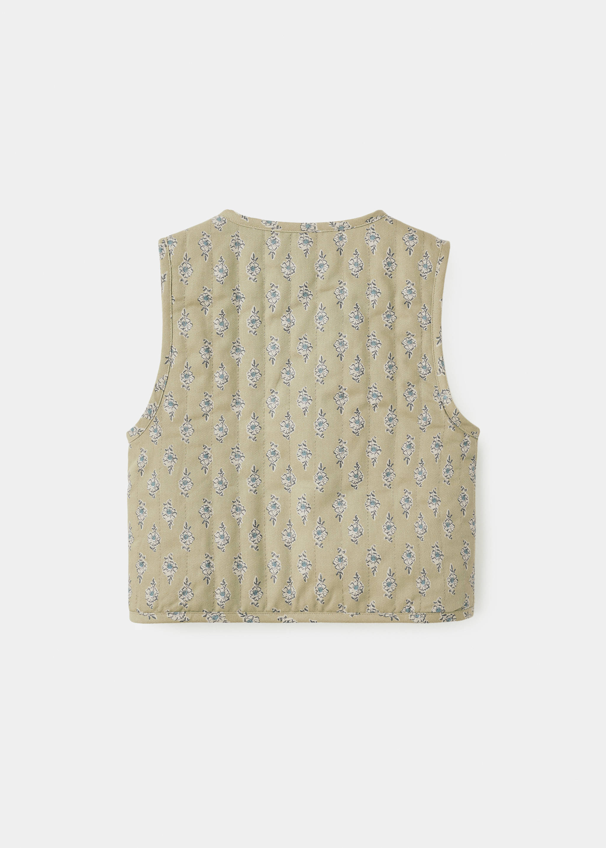 Blumengemusterter Chaleco - Rückseite des Artikels