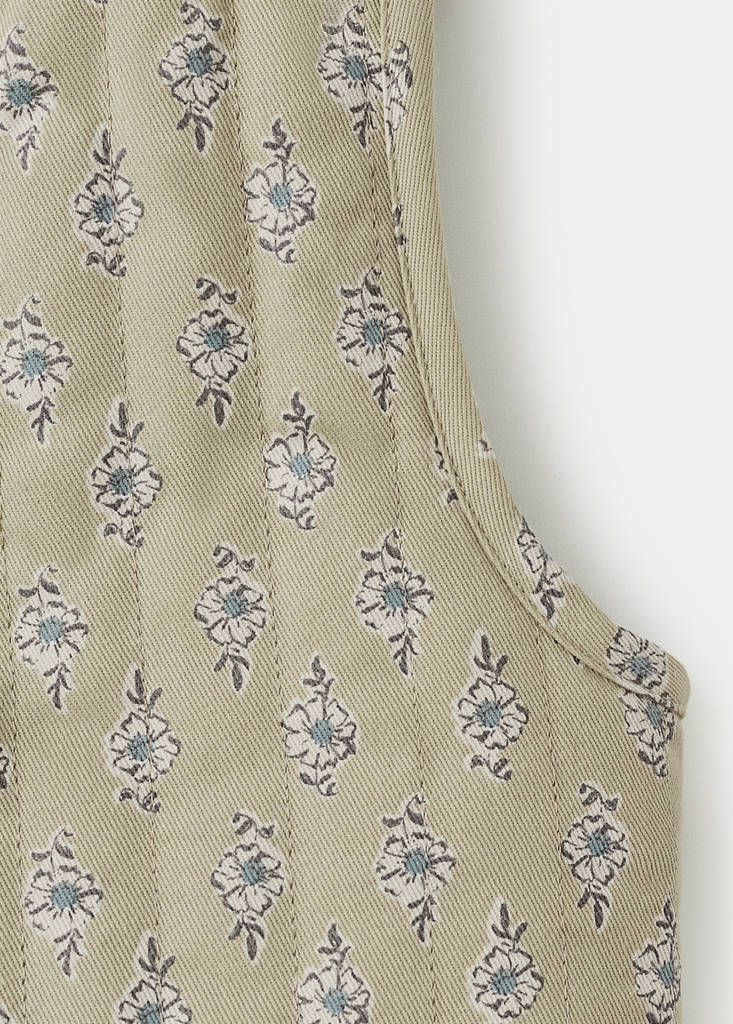 Floral-print waistcoat — Mint Green