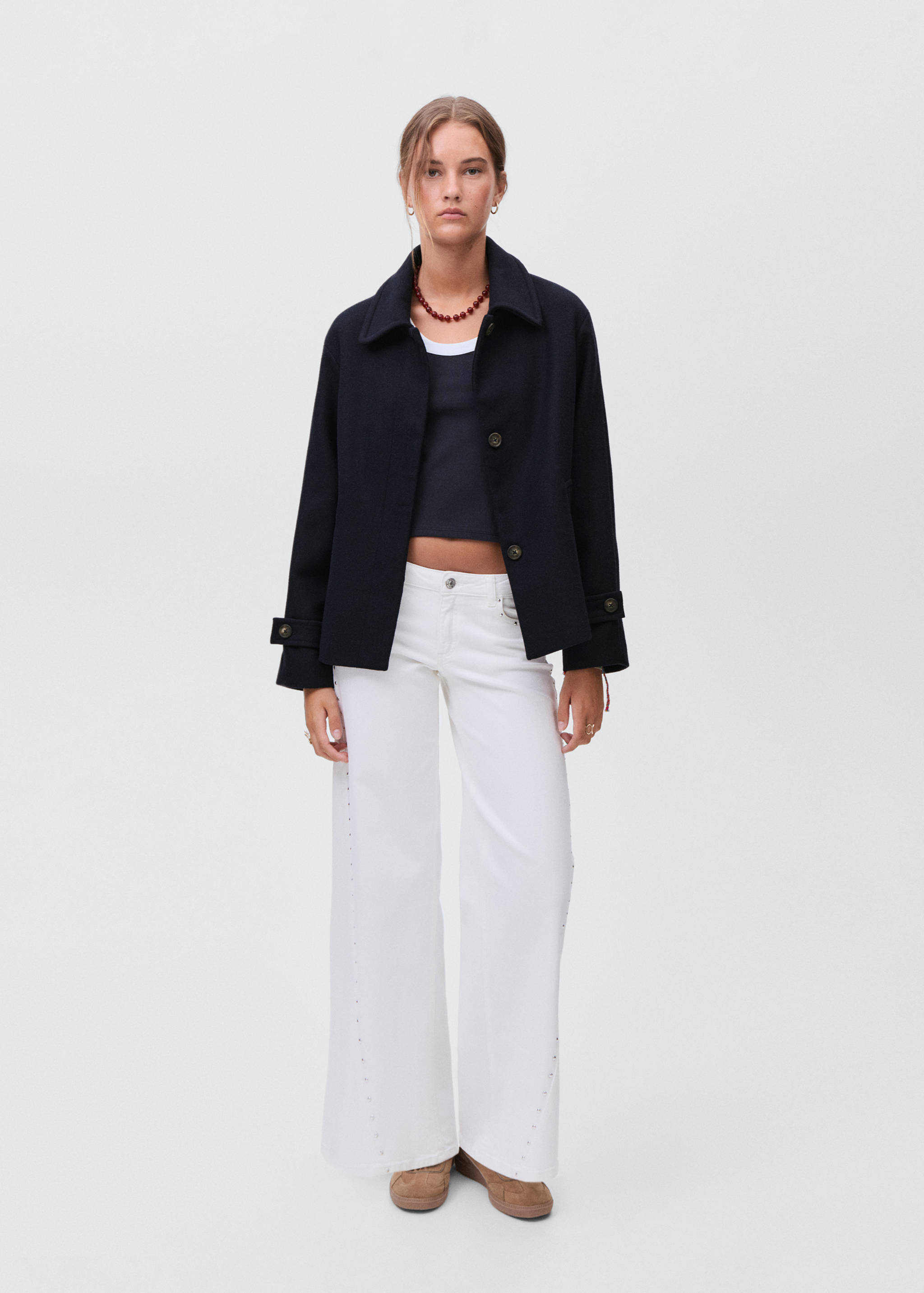 Casaco de tecido de lã - Plano geral