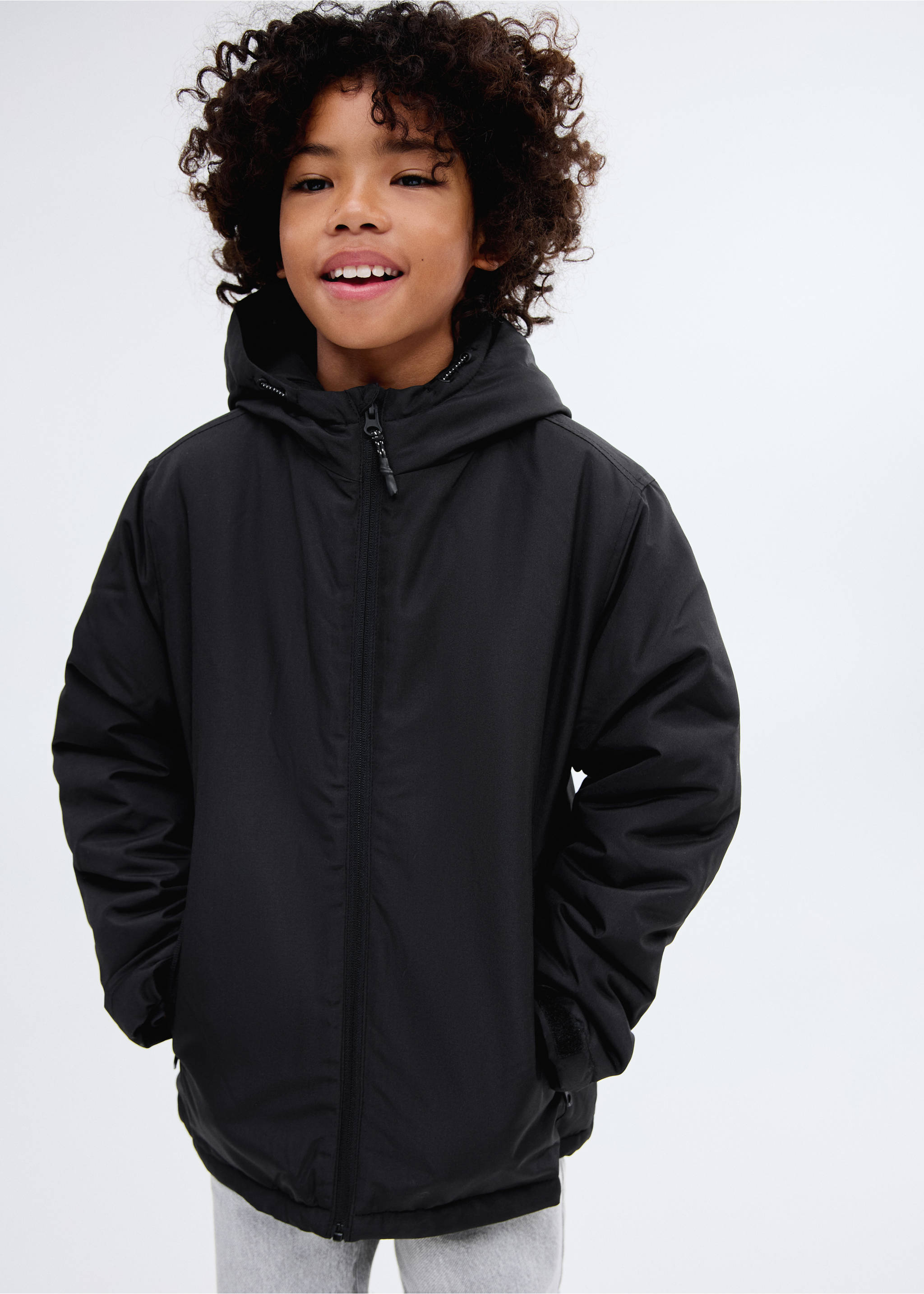 Kapüşonlu anorak - Ürün detayı 1, Siyah. Ref: 17065785-00.