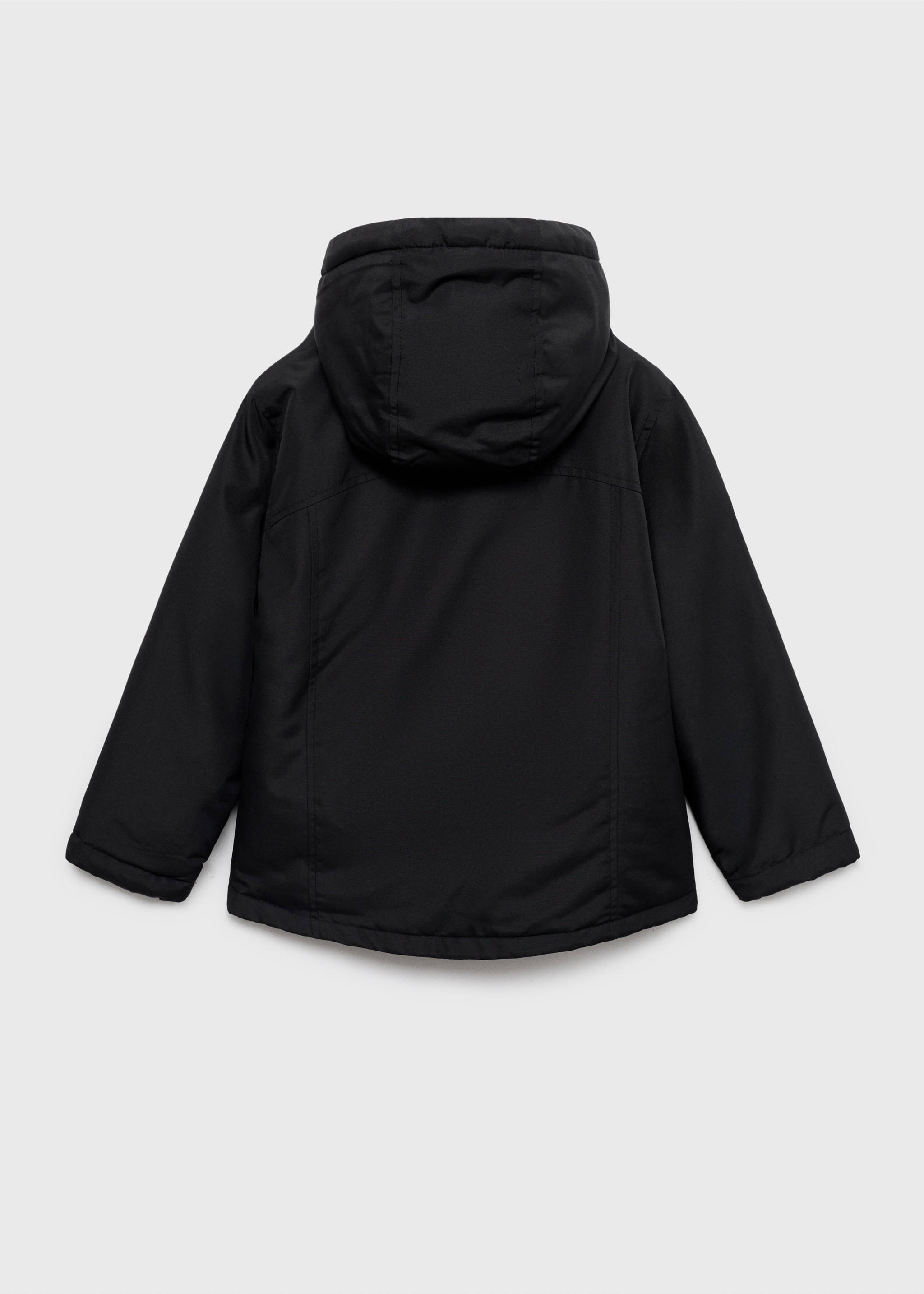 Kapüşonlu anorak - Ürünün arkası, Siyah. Ref: 17065785-00.