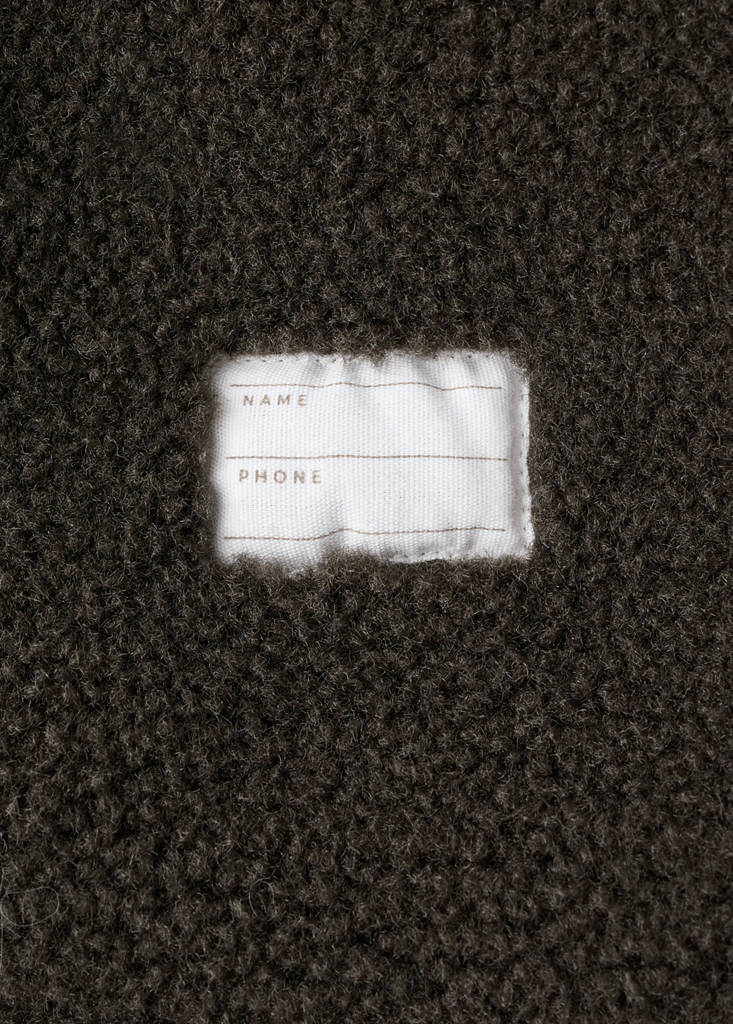 Sheepskin-lined suede jacket — Khaki