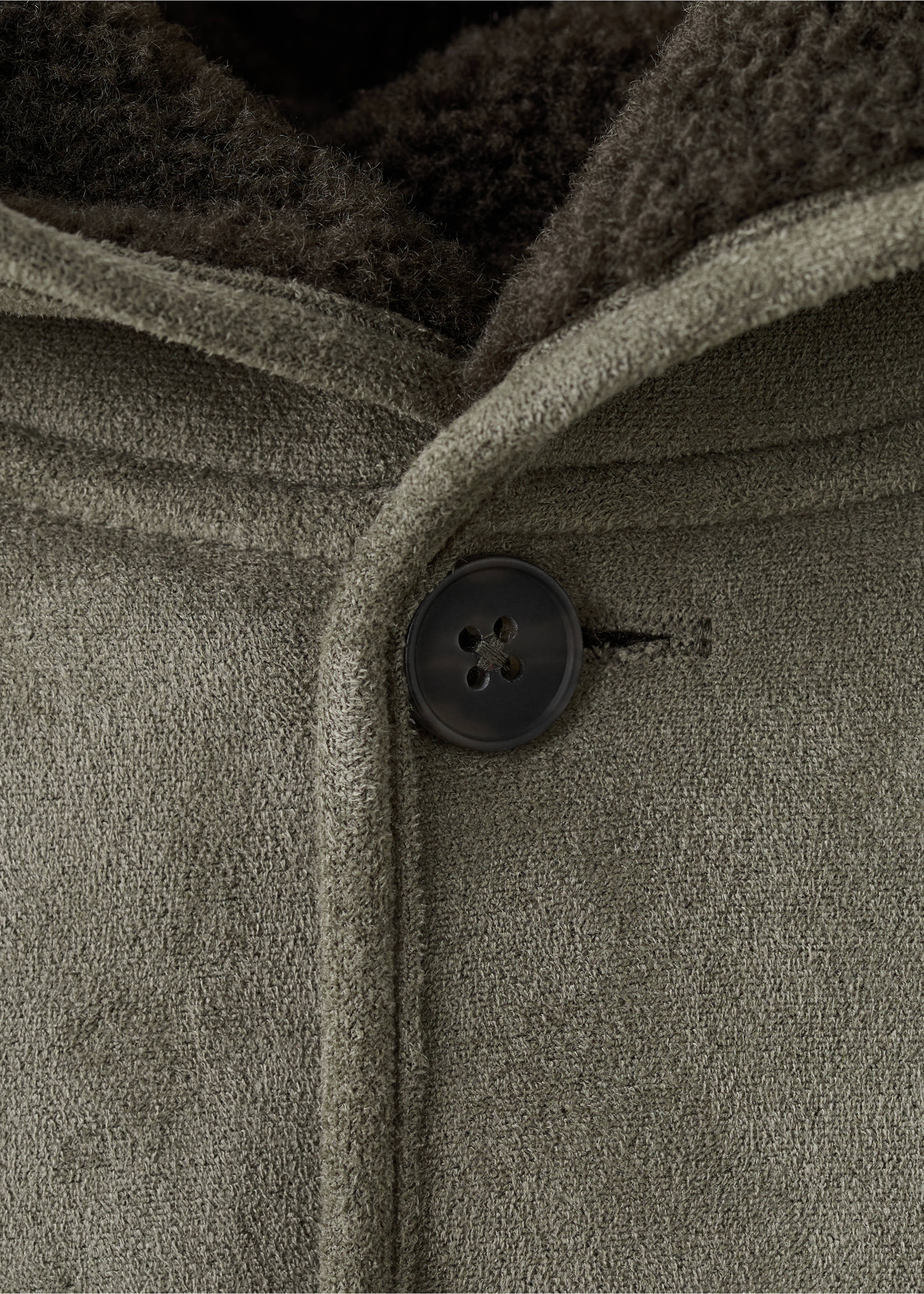 Abrigo serraje interior borreguito - Detalle del artículo 0, Khaki. Ref: 17065786-00.