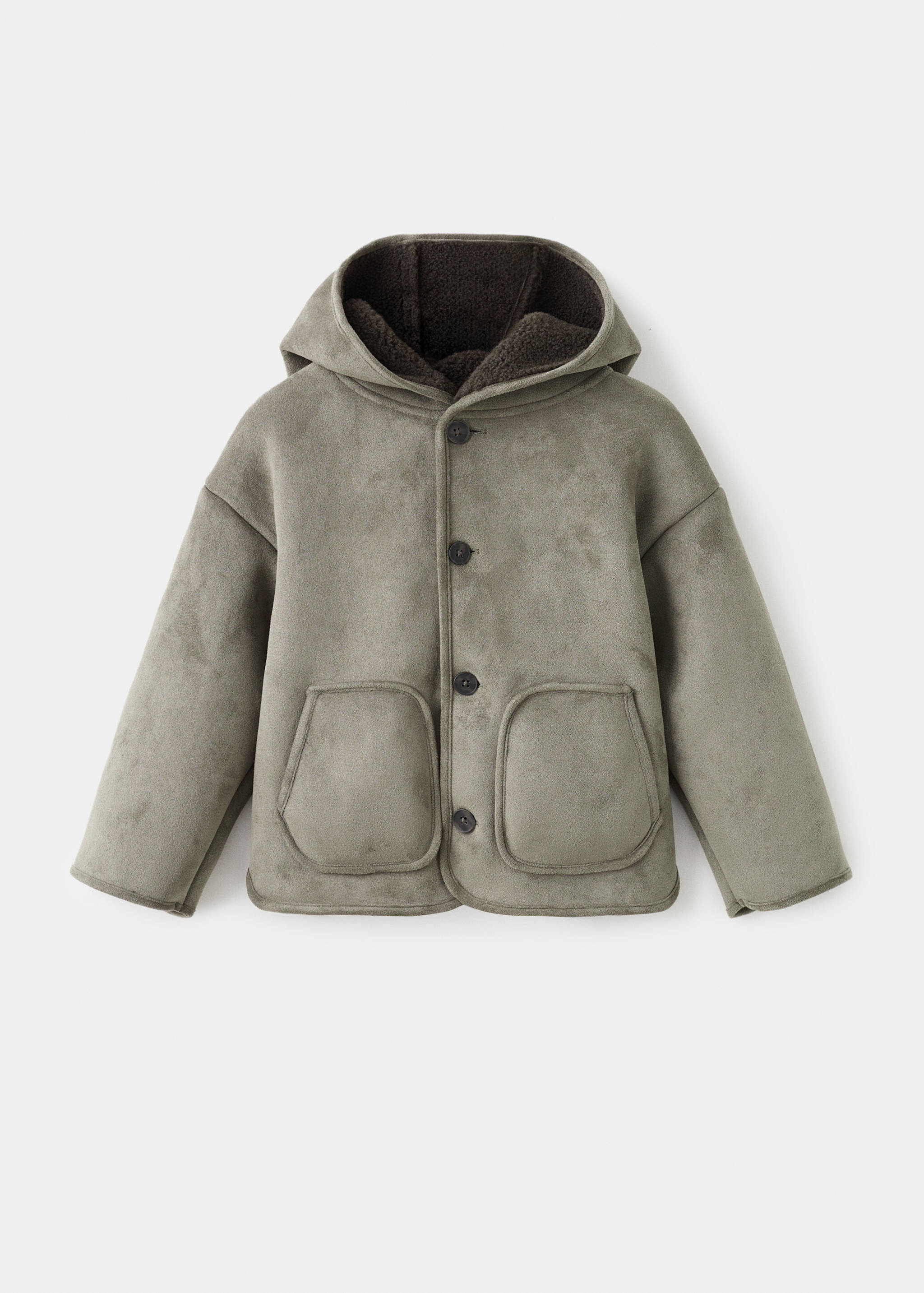 Manteau suède doublé imitation mouton - Article sans modèle