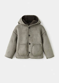 Sheepskin-lined suede jacket — Khaki 2