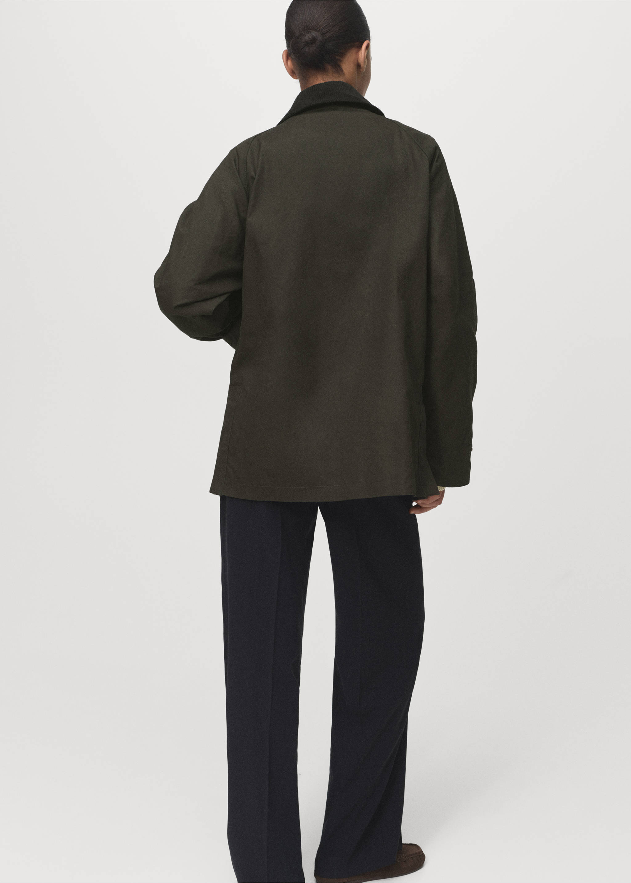 棉质灯芯绒领棉服 - null, 卡其. Ref: 17065789-00.