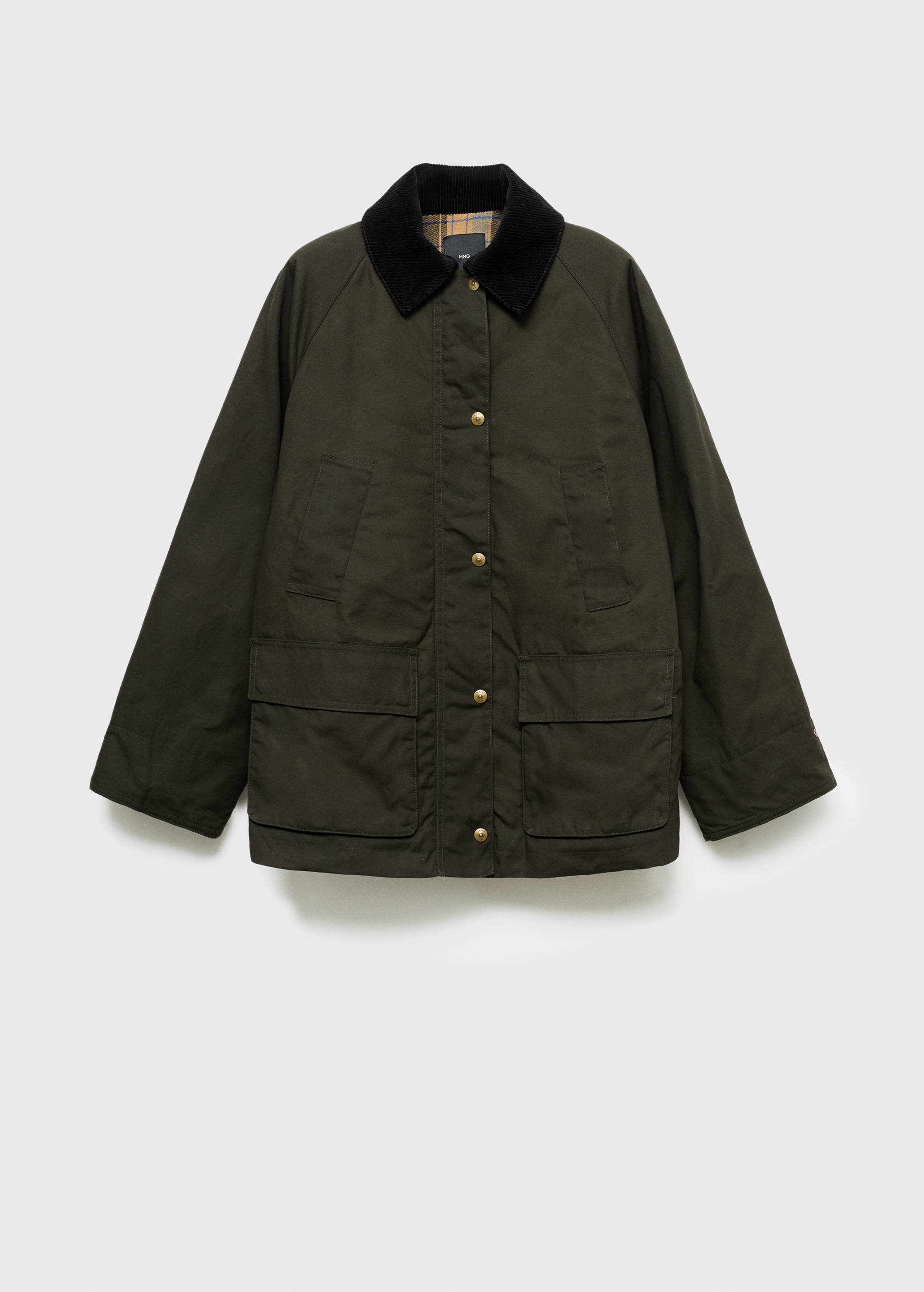 Cotton parka with corduroy collar - Article without model