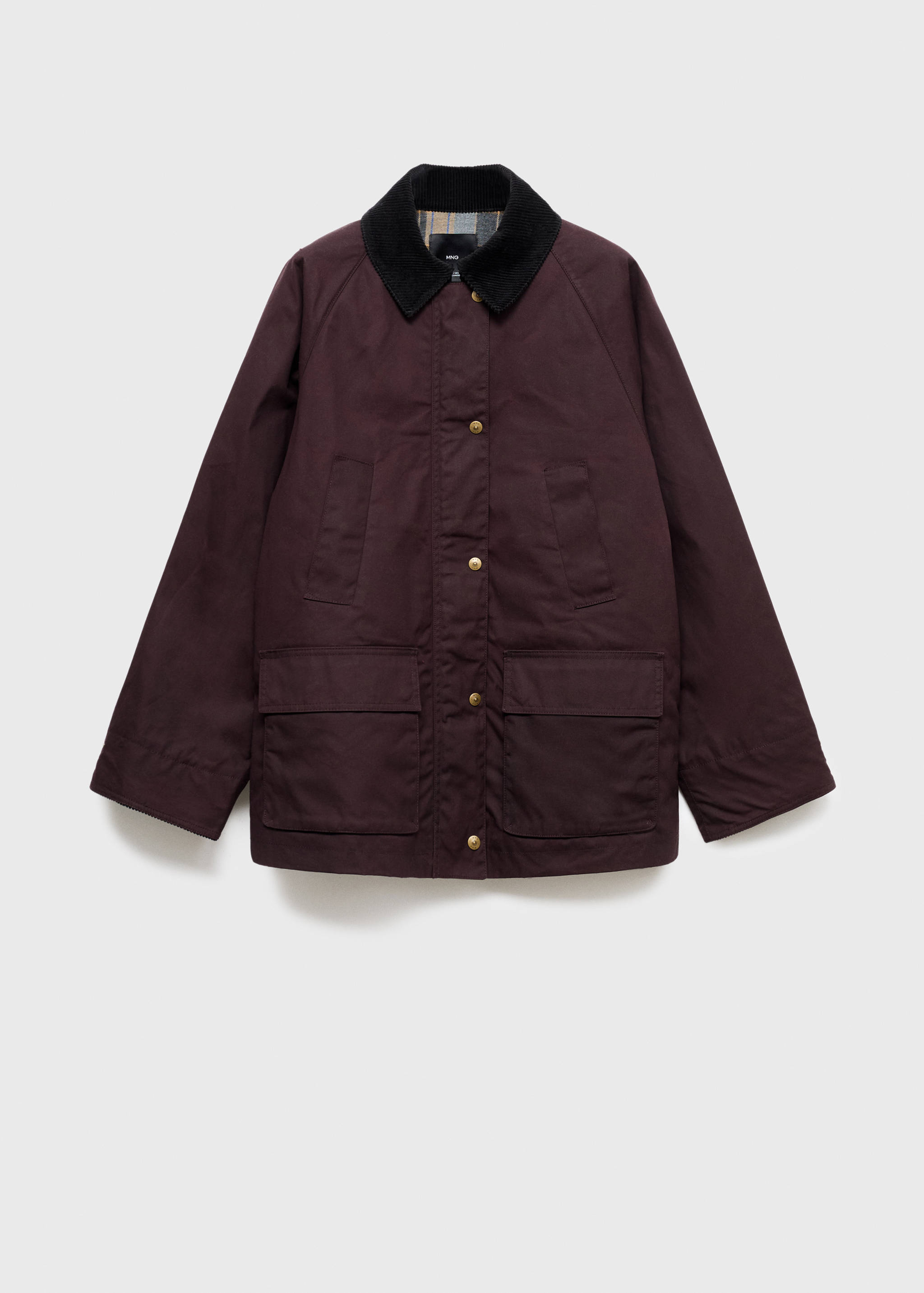 Cotton parka with corduroy collar - Article without model