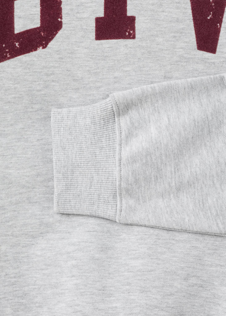 Printed cotton sweatshirt — Light Heather Grey