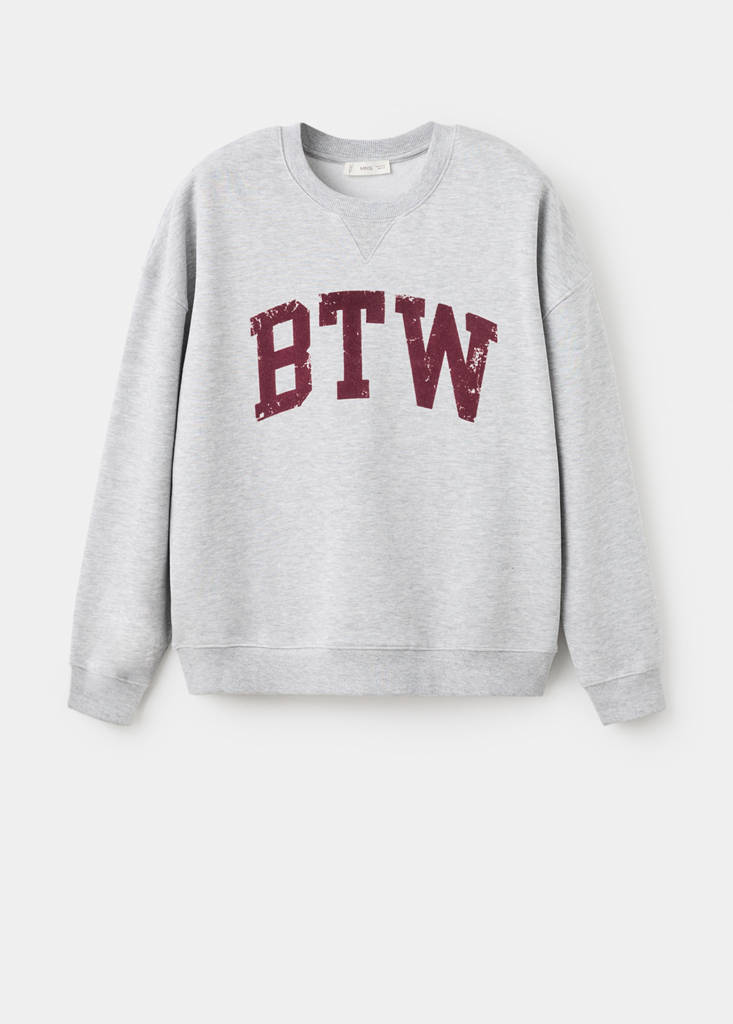 Printed cotton sweatshirt — Light Heather Grey
