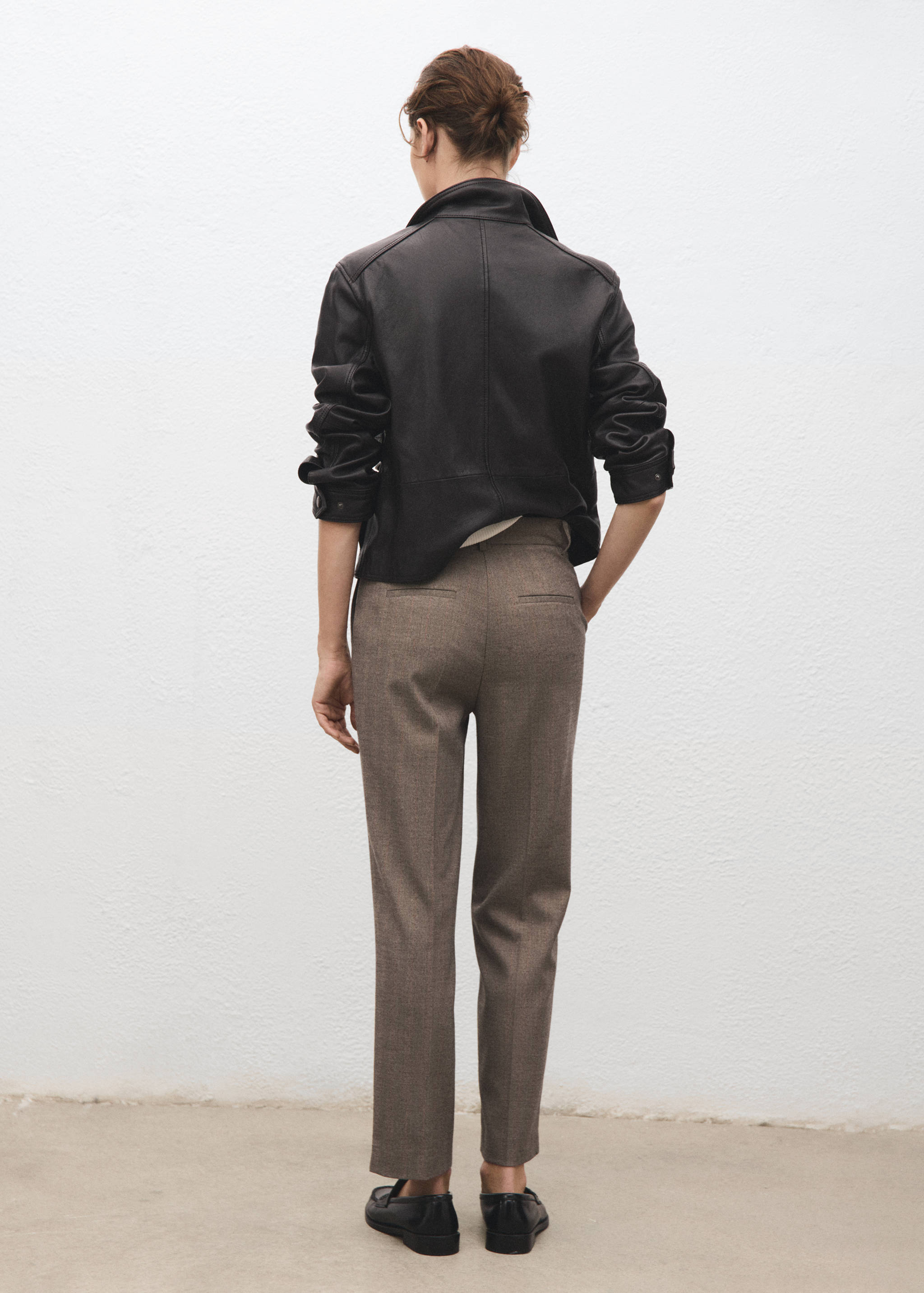 Cropped tailored pinstripe pants - Reverse of the article