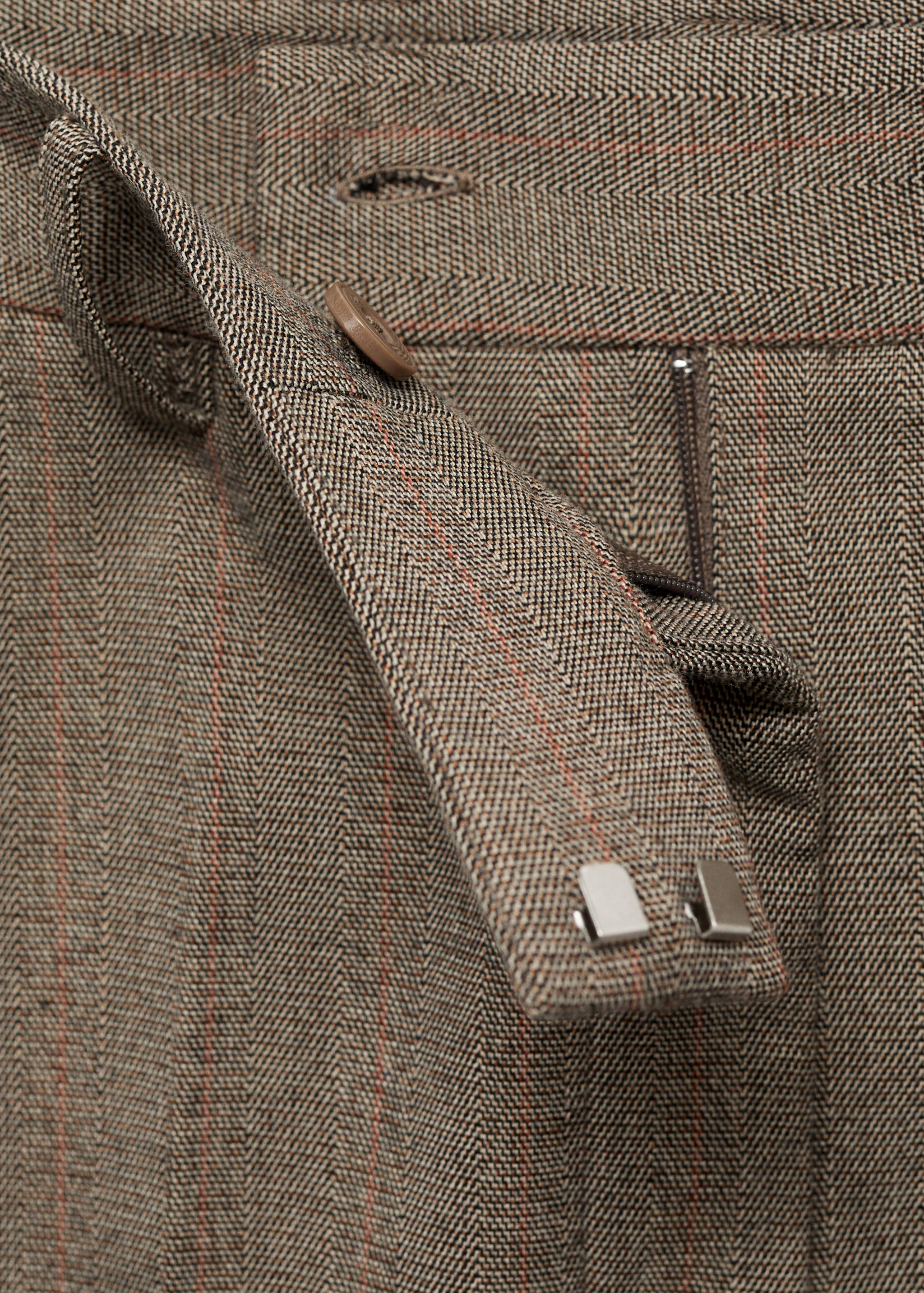 Cropped tailored pinstripe pants - Details of the article 8