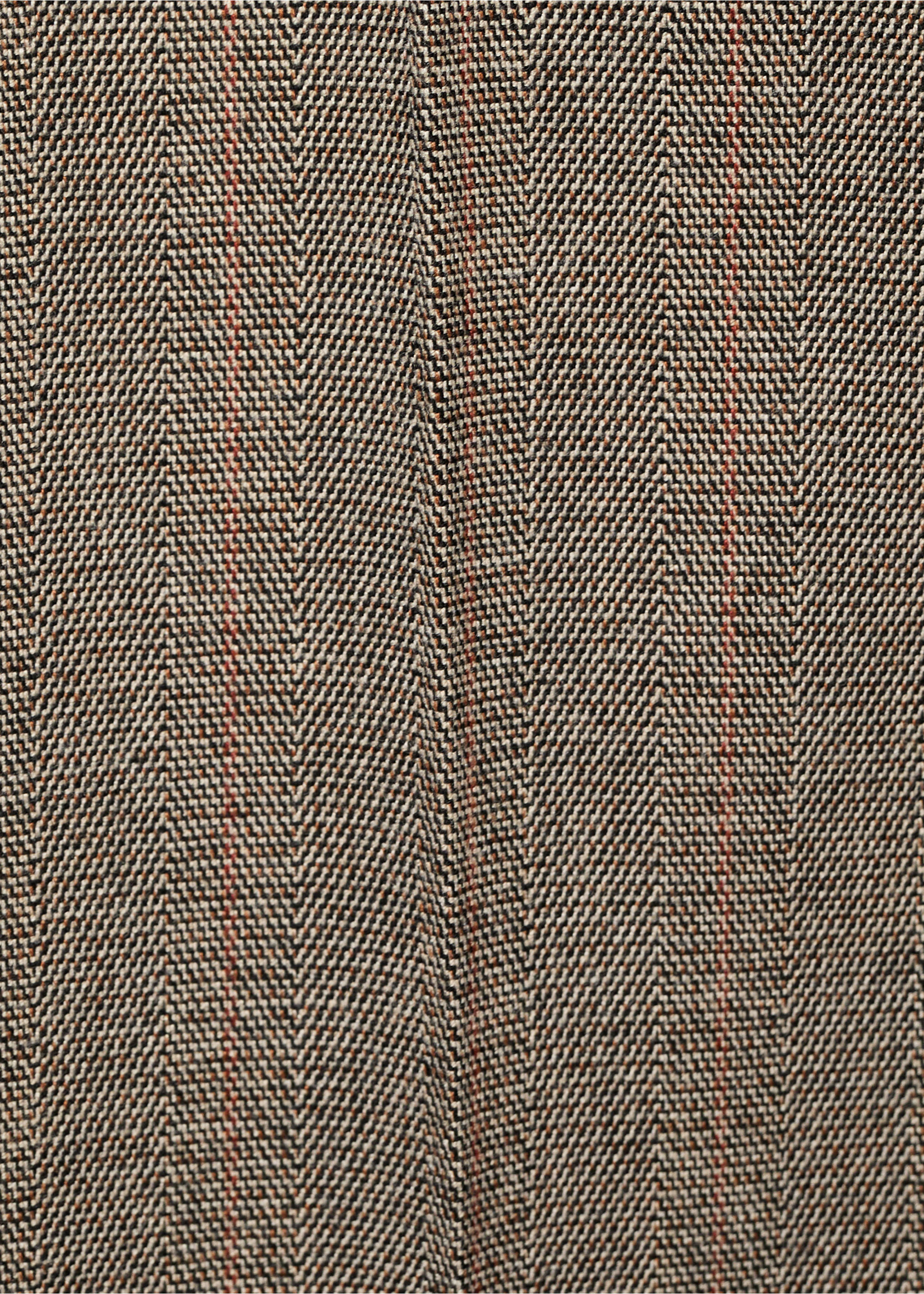 Брюки зауженного укороченного кроя в тонкую полоску - Деталь изделия 0, Меланжевый светло-серый. Ref: 17065799-00.