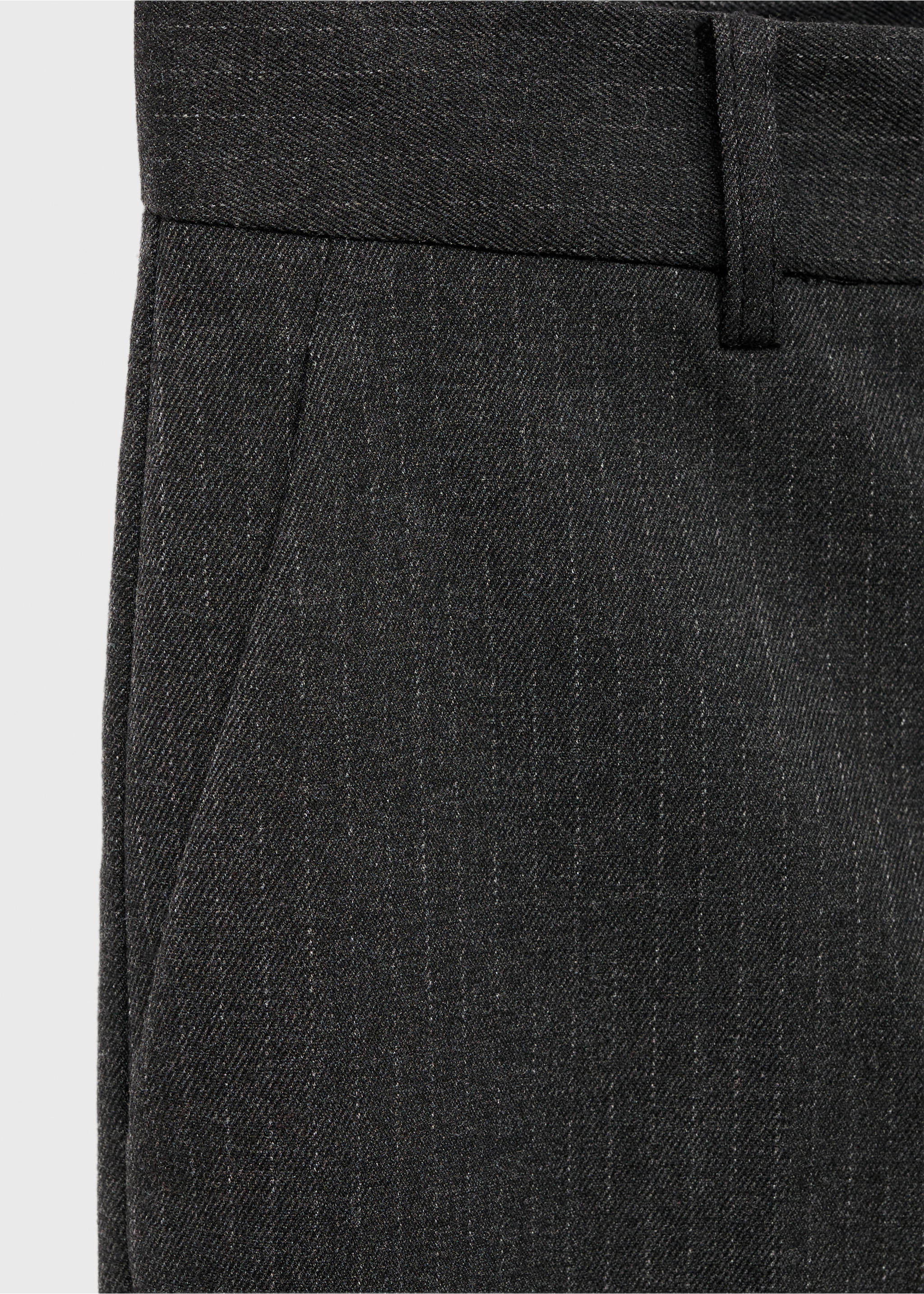 Брюки зауженного укороченного кроя в тонкую полоску - Деталь изделия 0, Серый. Ref: 17065799-00.