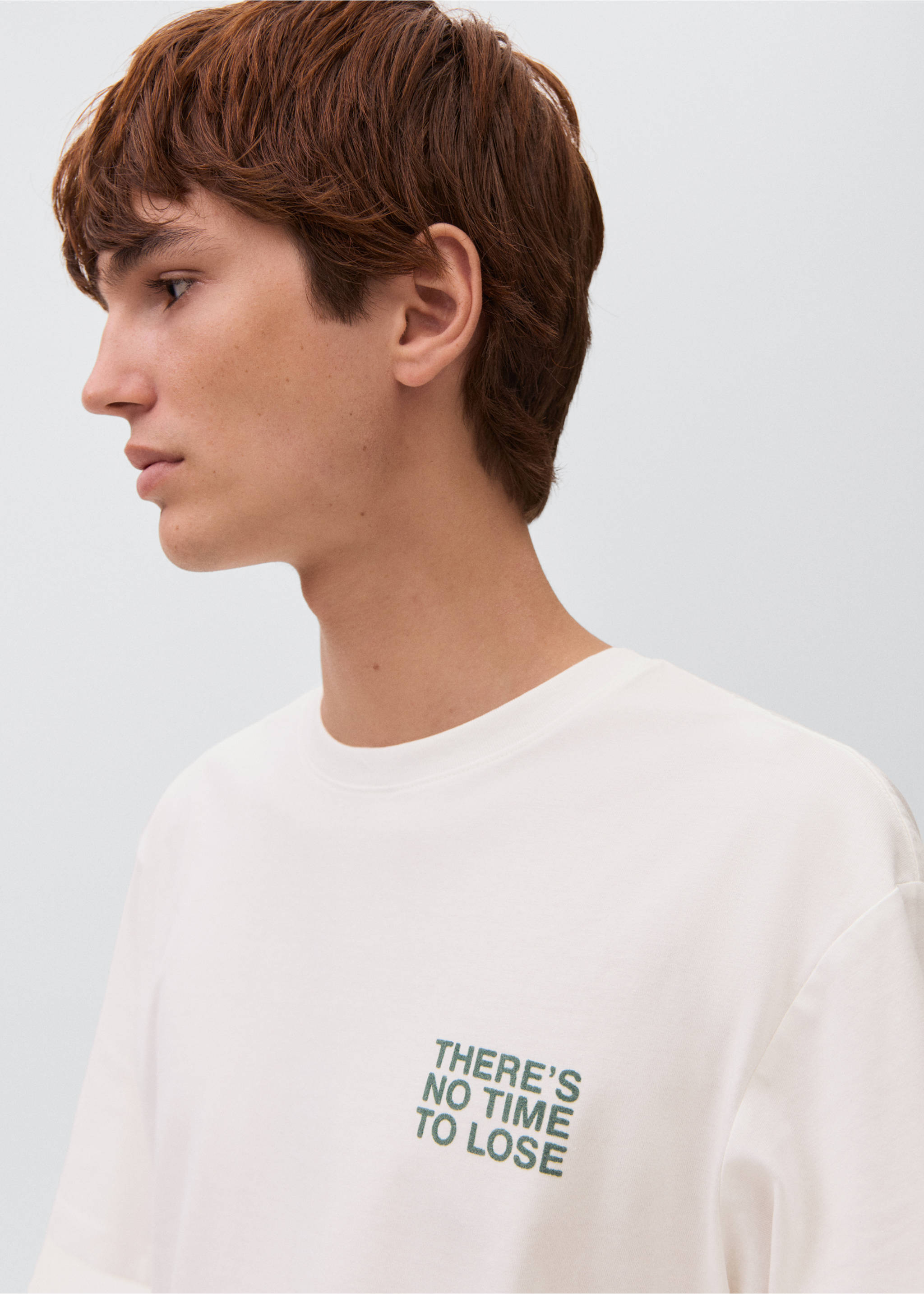 Printed cotton-blend t-shirt - Details of the article 1, Off White. Ref: 17065800-00.