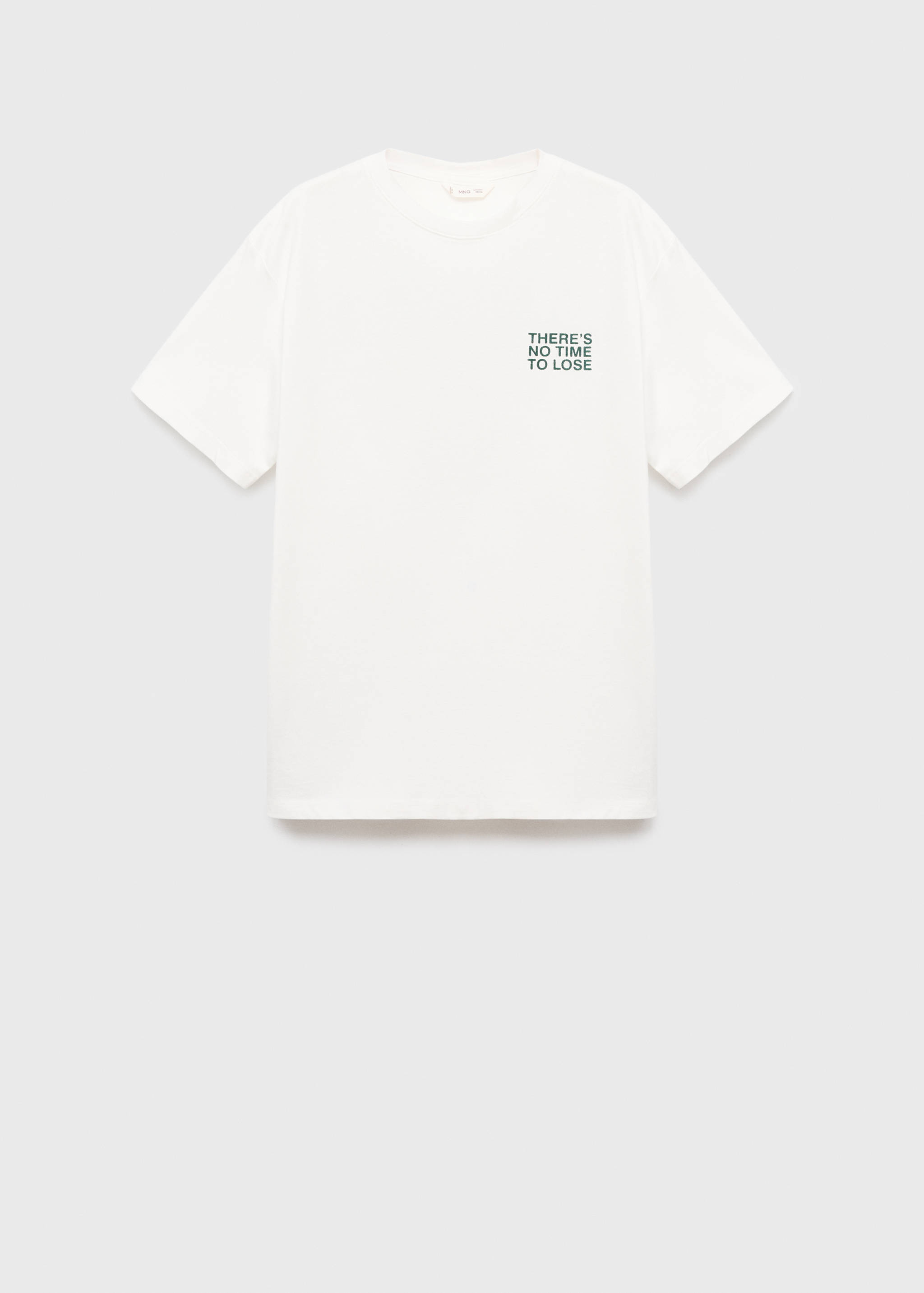 Хлопковая футболка с принтом - Изделие без модели