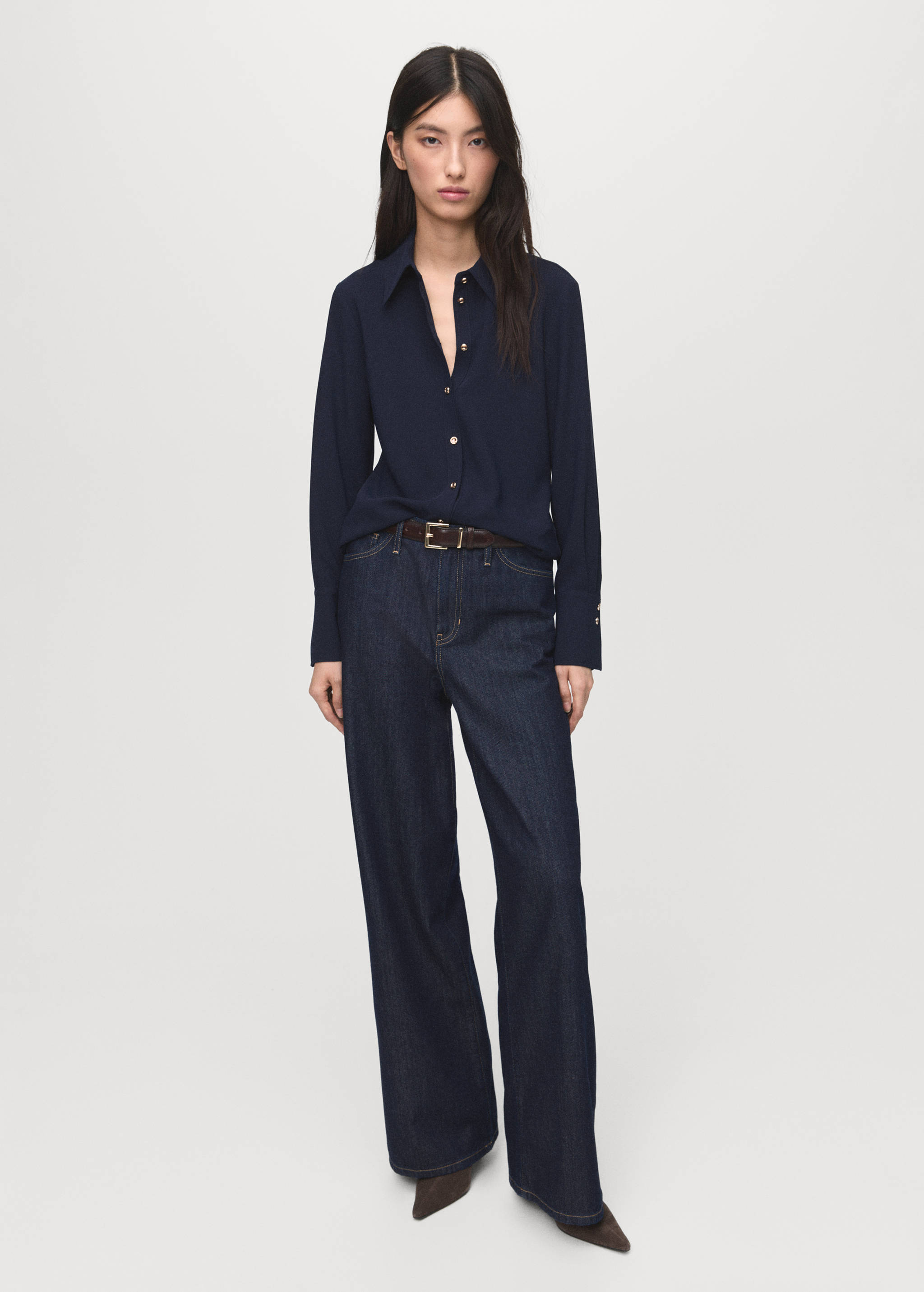 Shirt with jewel buttons - General plane