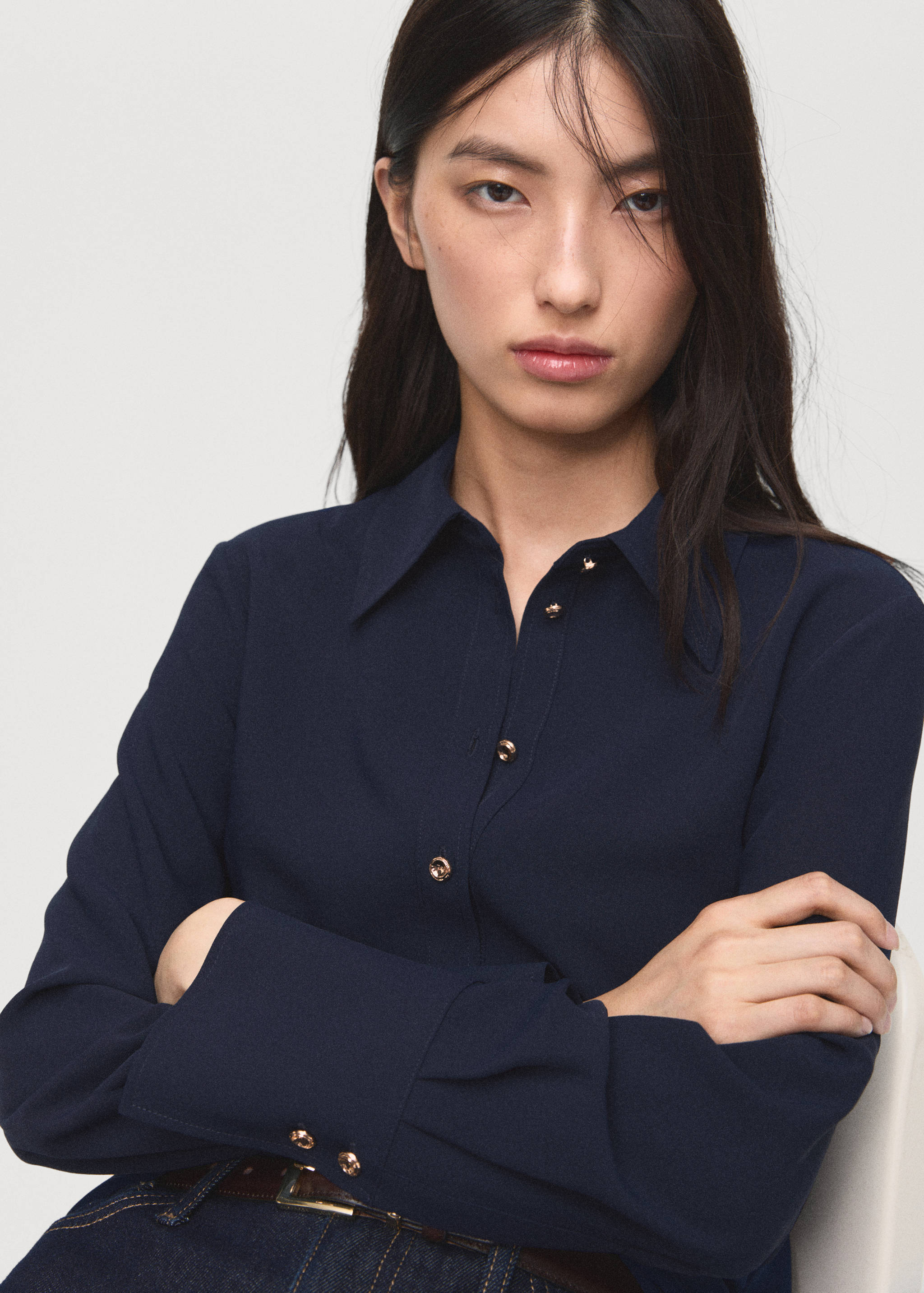 Shirt with jewel buttons - Details of the article 1