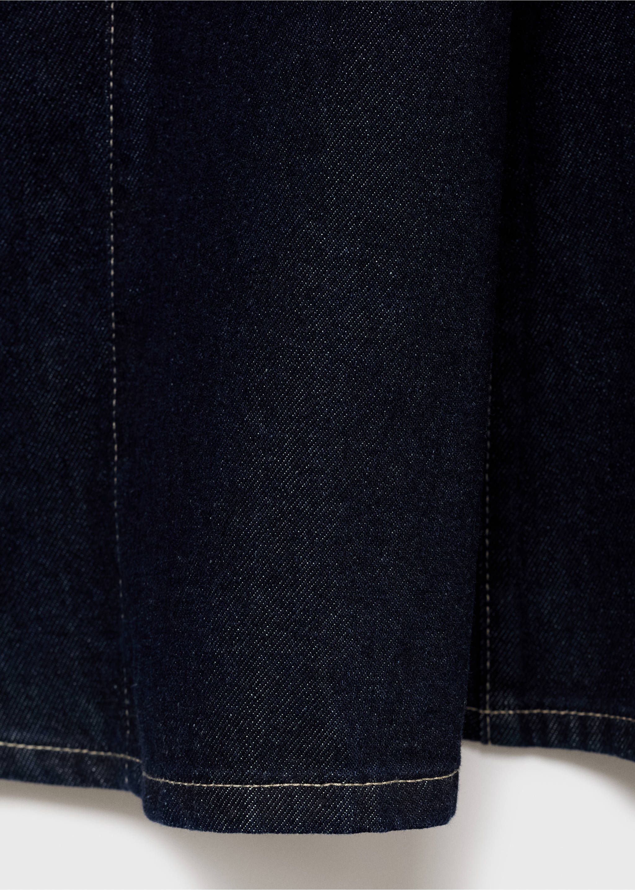 Denim midi-skirt with stitching - Details of the article 0, Open Blue. Ref: 17065805-00.
