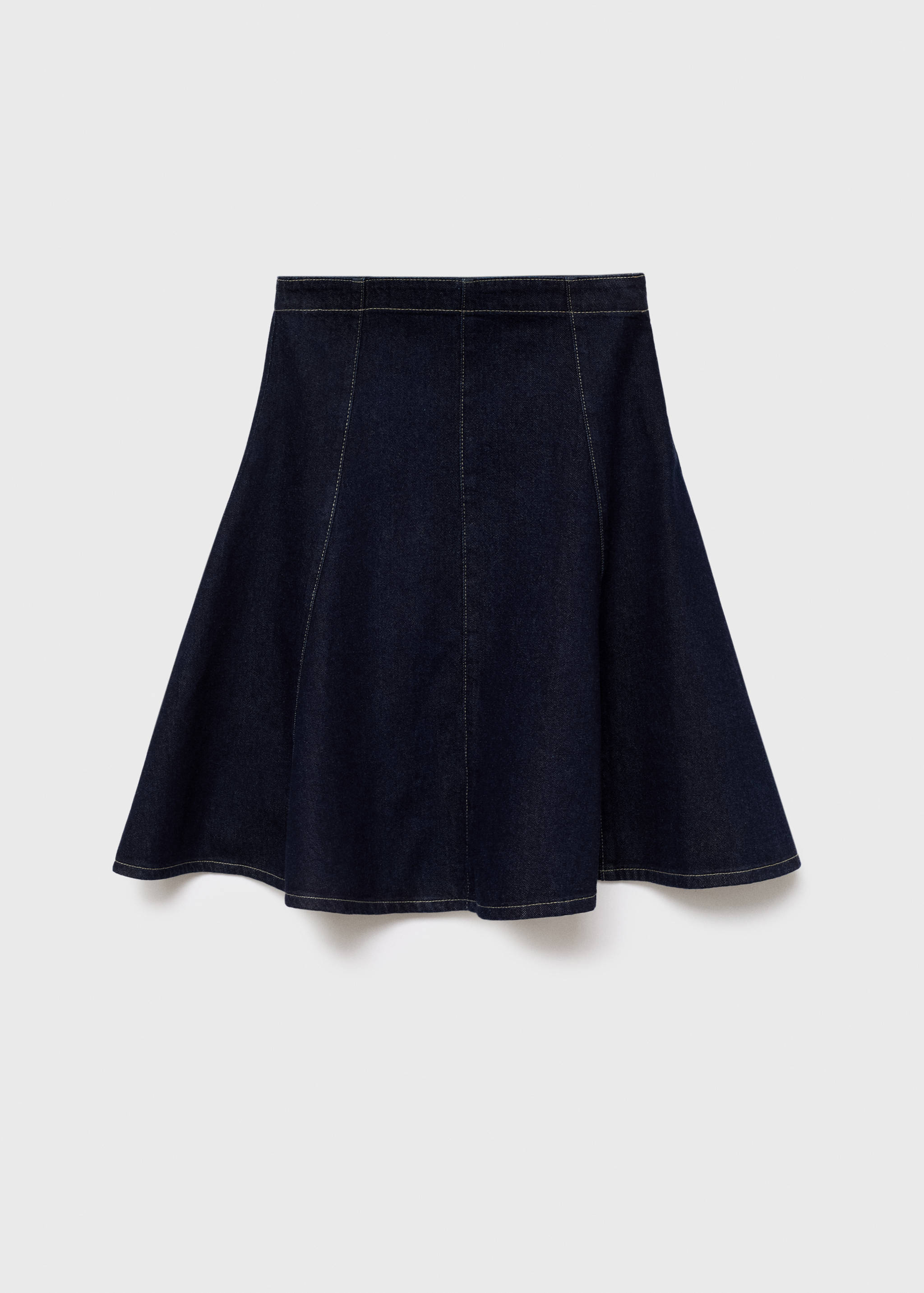 Denim midi-skirt with stitching - Article without model
