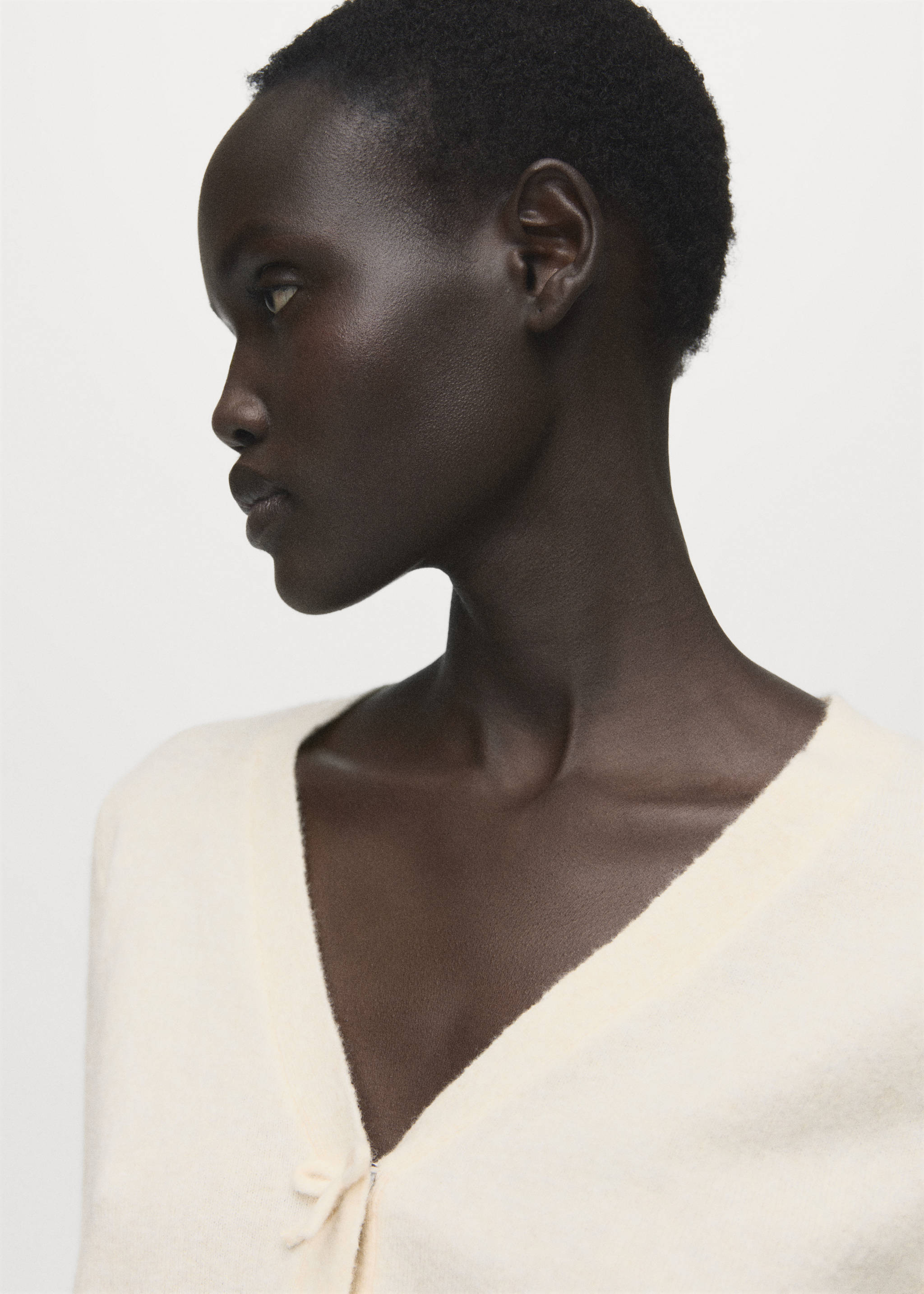 Cardigan col en V laine mélangée - Détail de l'article 1