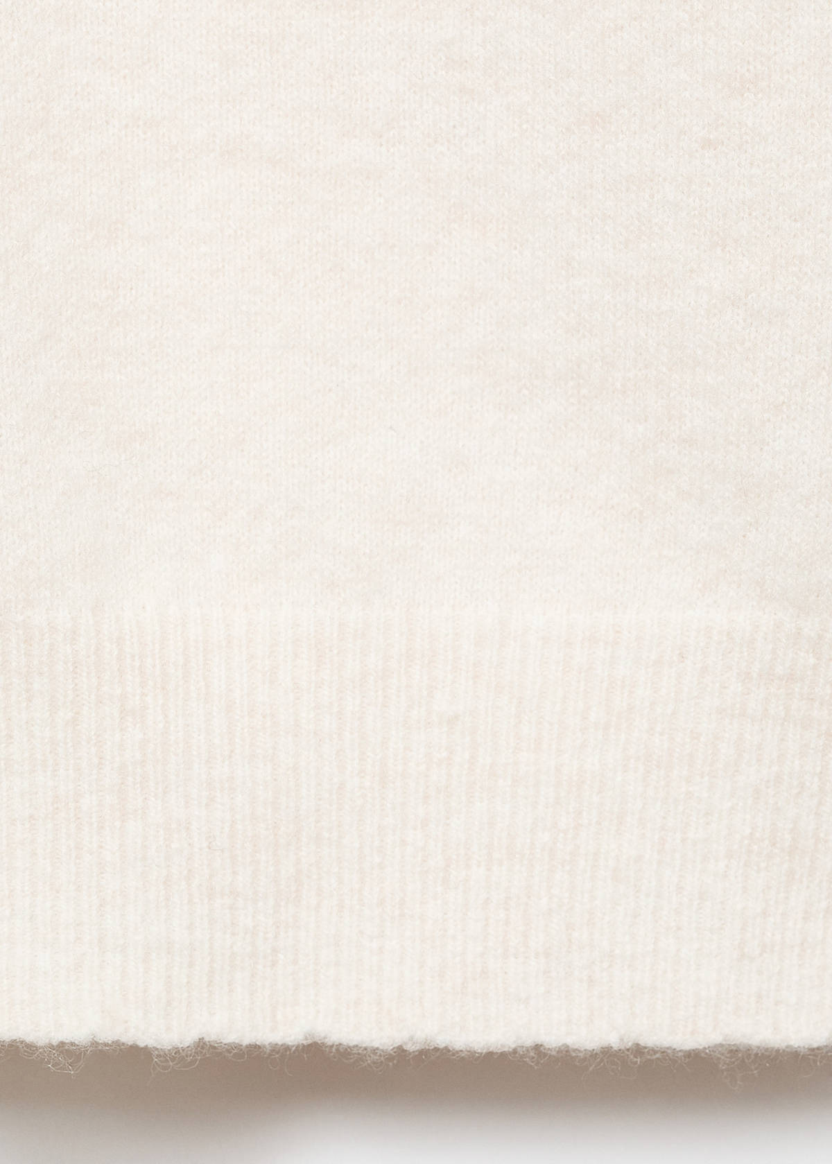 V-neck wool-blend cardigan — Ecru