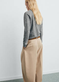 V-neck wool-blend cardigan — Medium Heather Grey 3