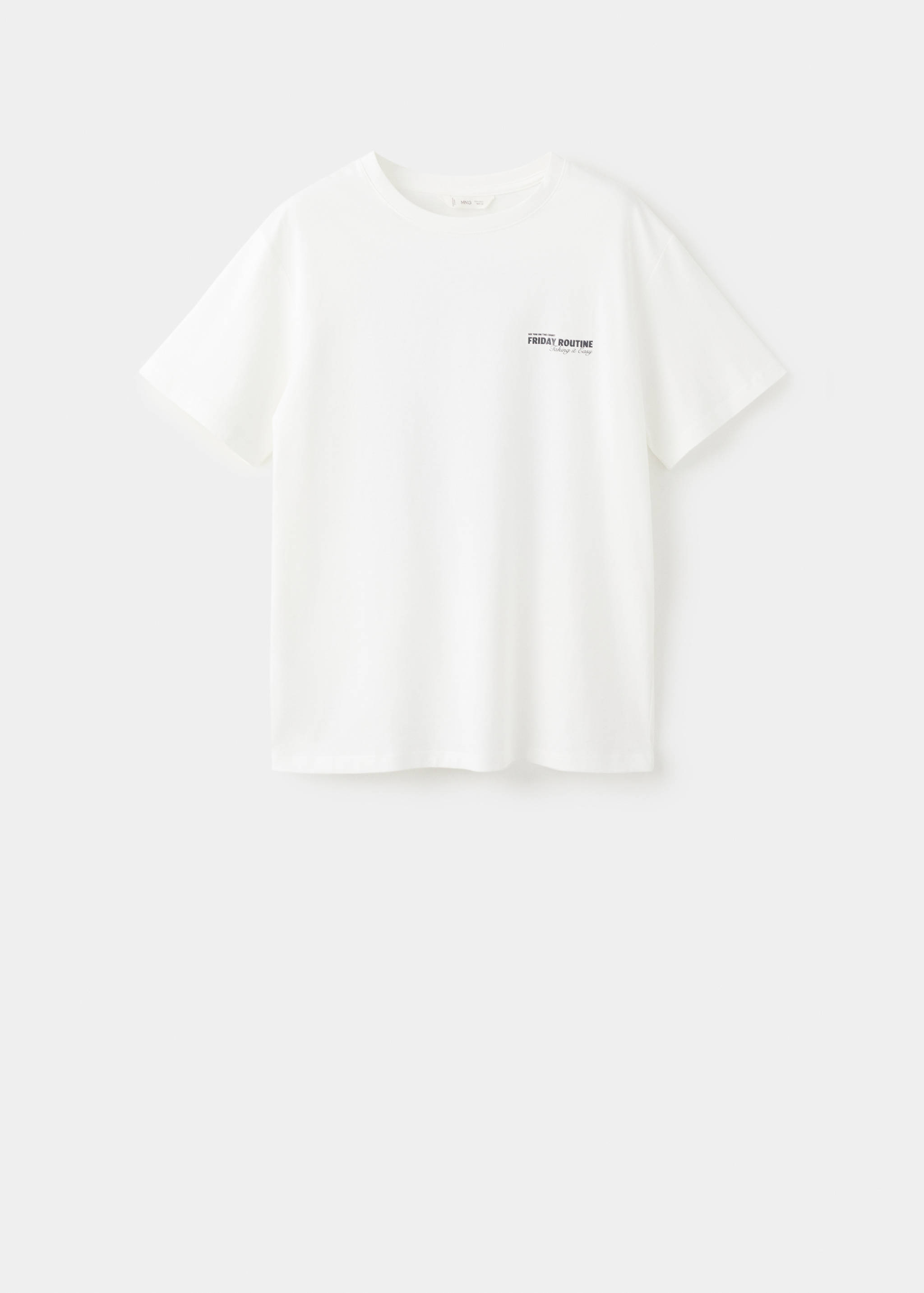 Хлопковая футболка с принтом - Изделие без модели