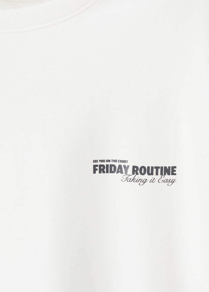 Printed cotton-blend t-shirt — Off White