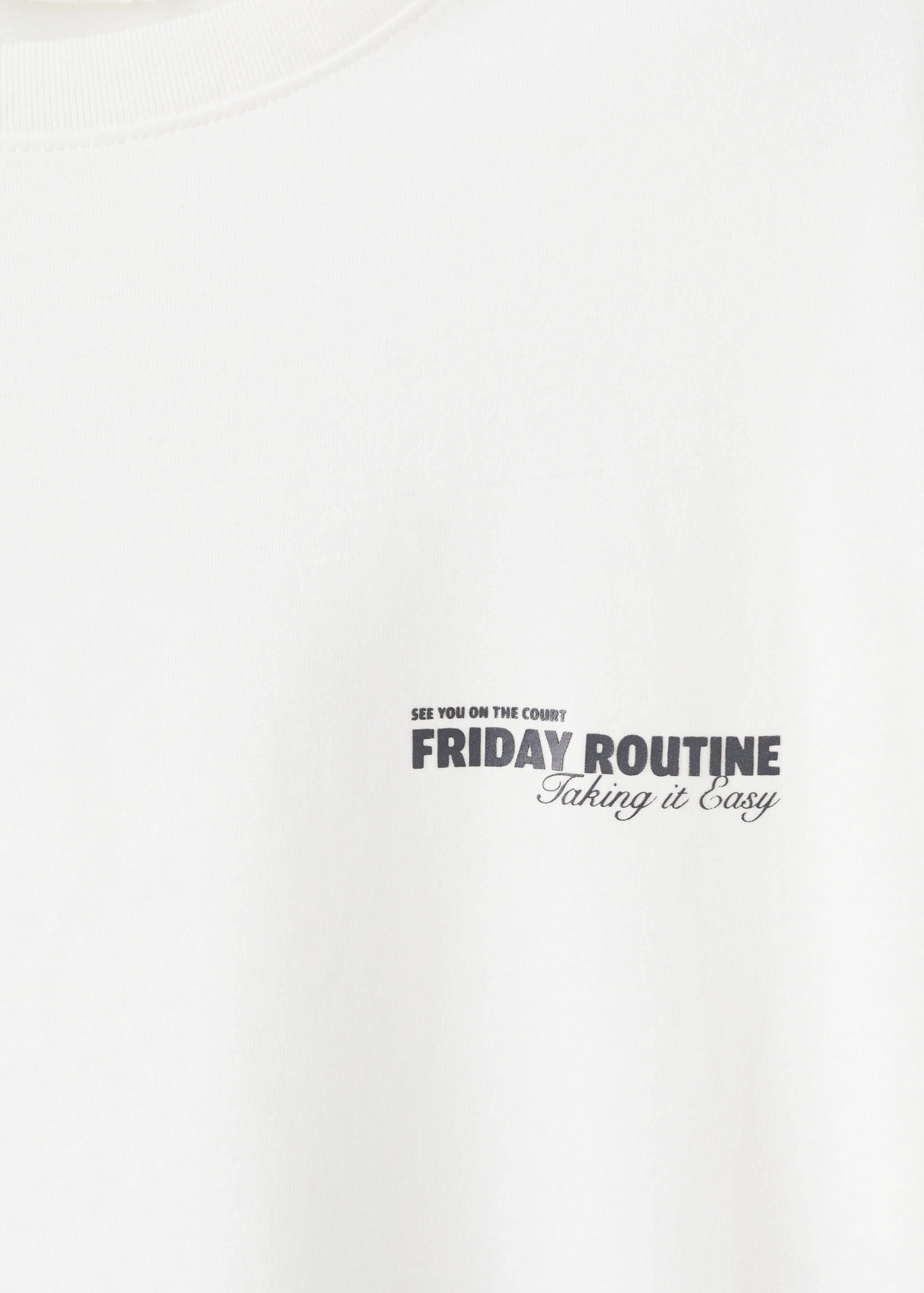 Хлопковая футболка с принтом - Деталь изделия 8