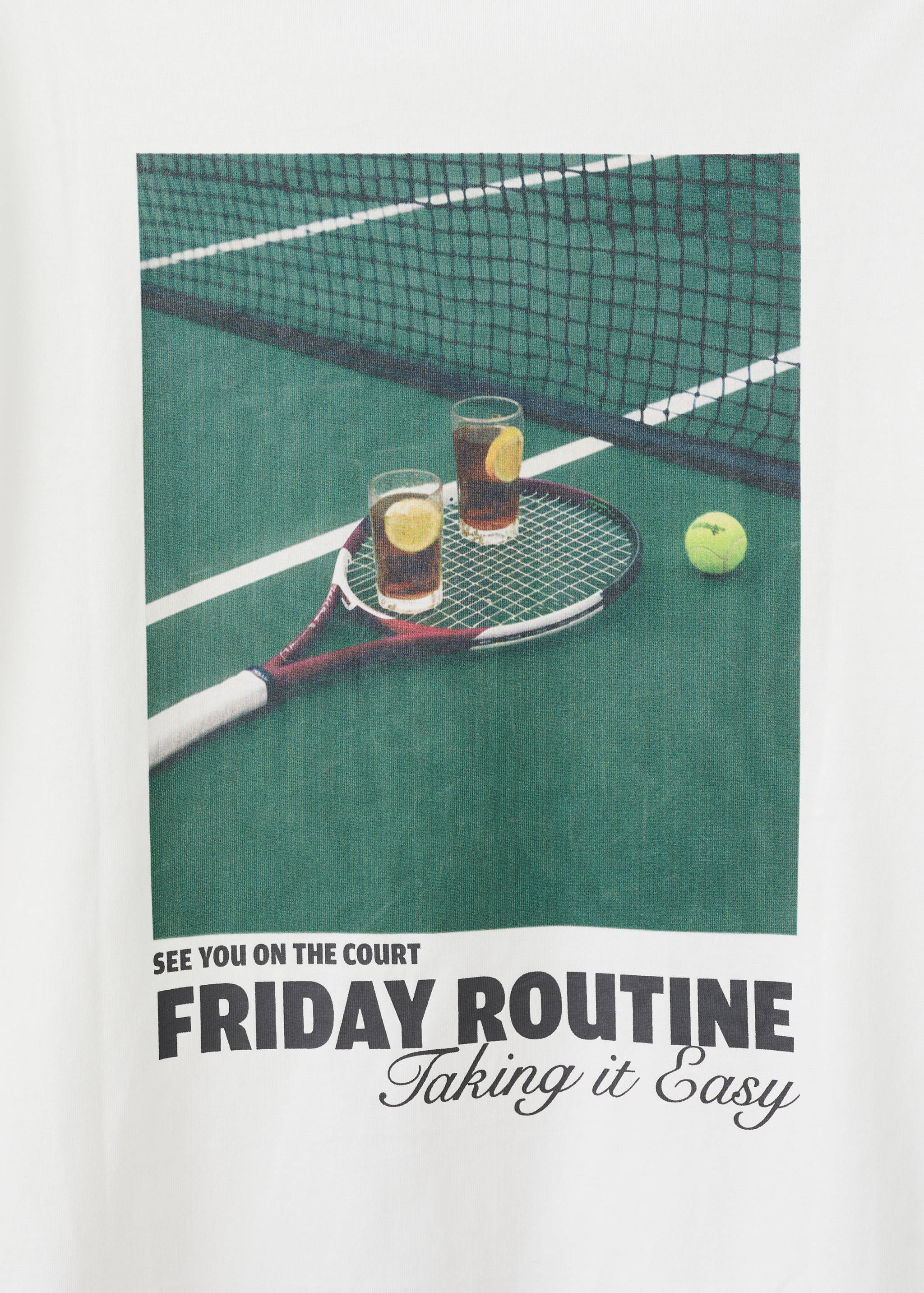 Хлопковая футболка с принтом - Деталь изделия 0