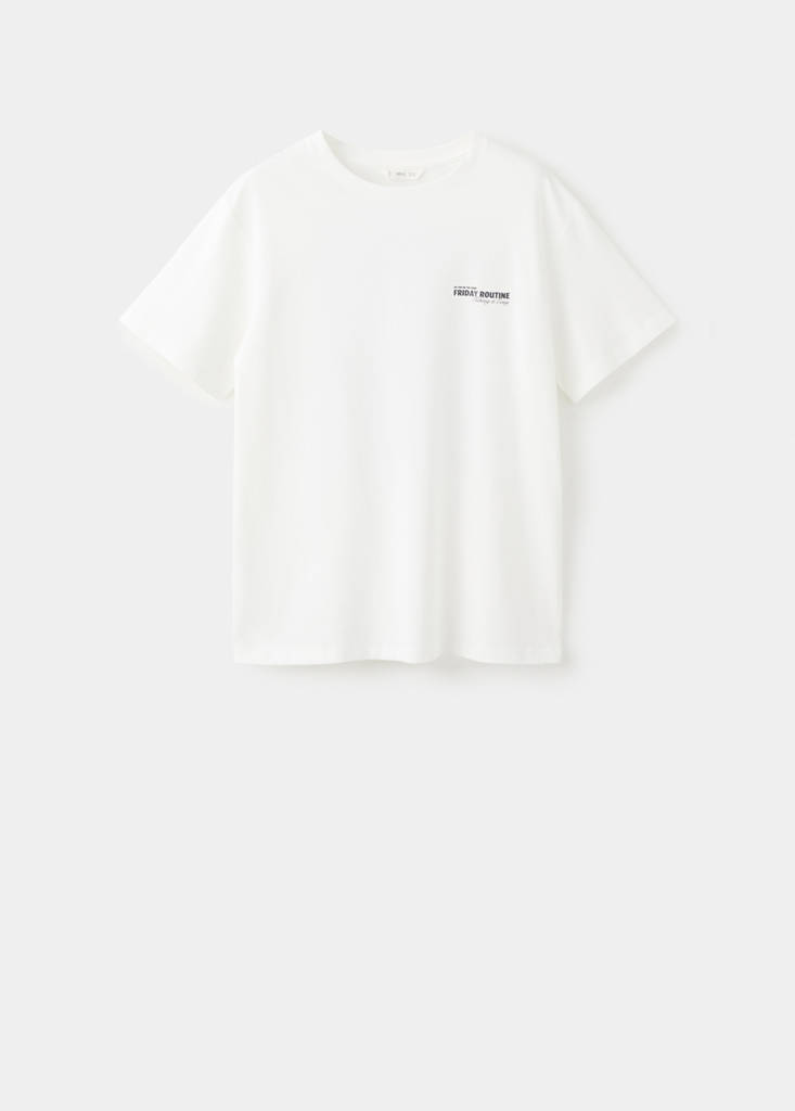 Printed cotton-blend t-shirt — Off White