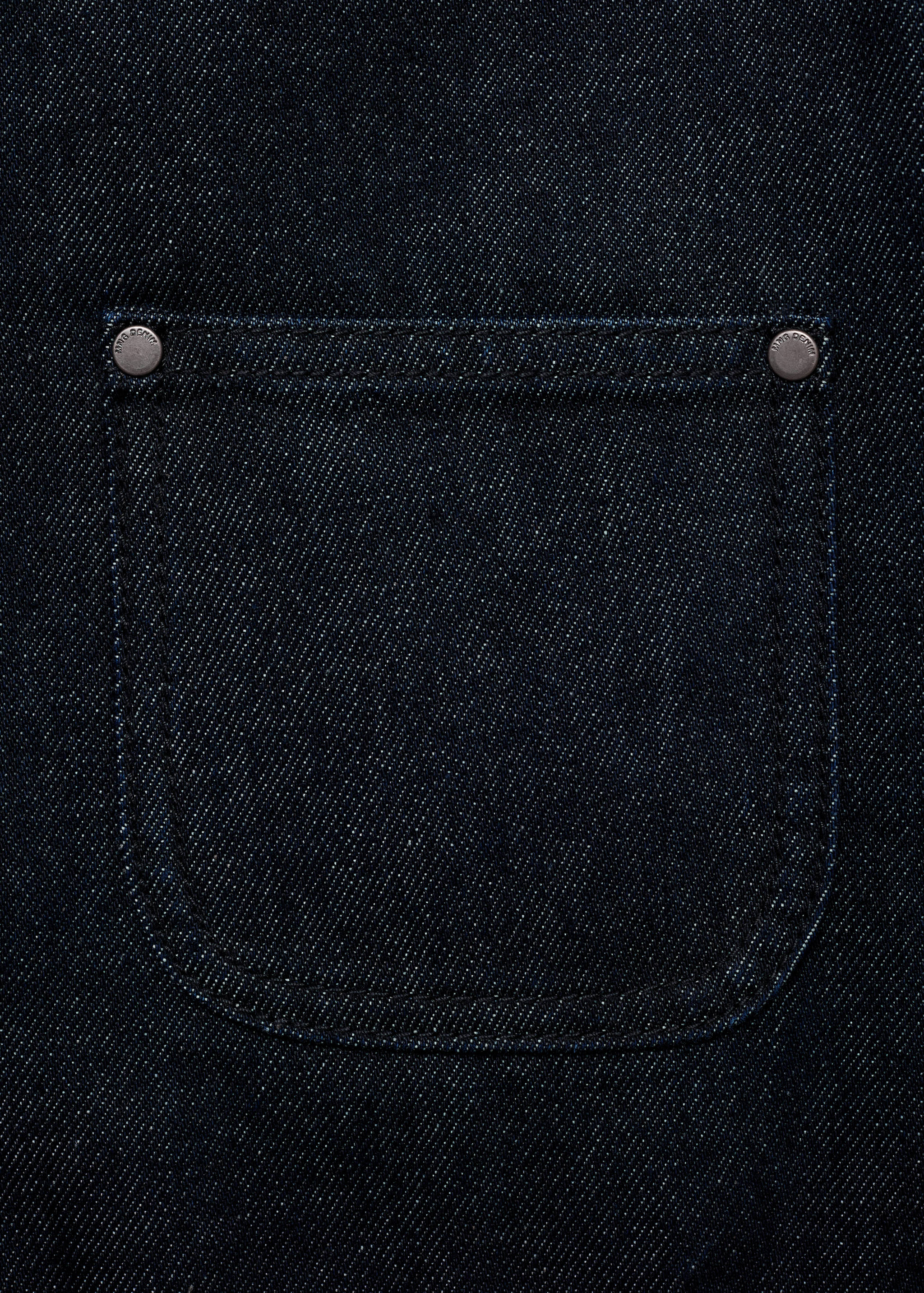 Denim jacket with faux-leather collar - Details of the article 0