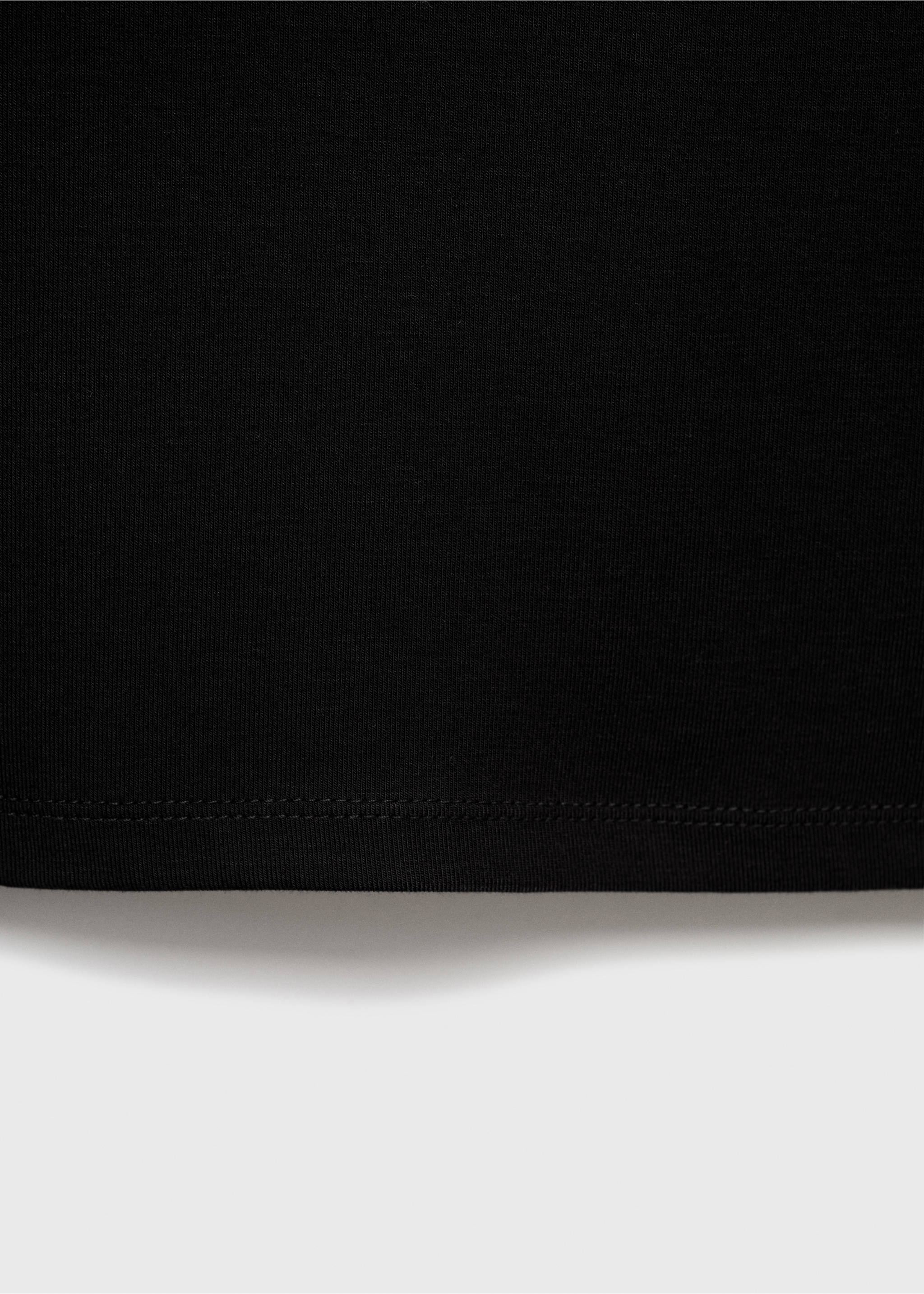 Round-neck long-sleeved t-shirt - Details of the article 8, Black. Ref: 17065813-00.