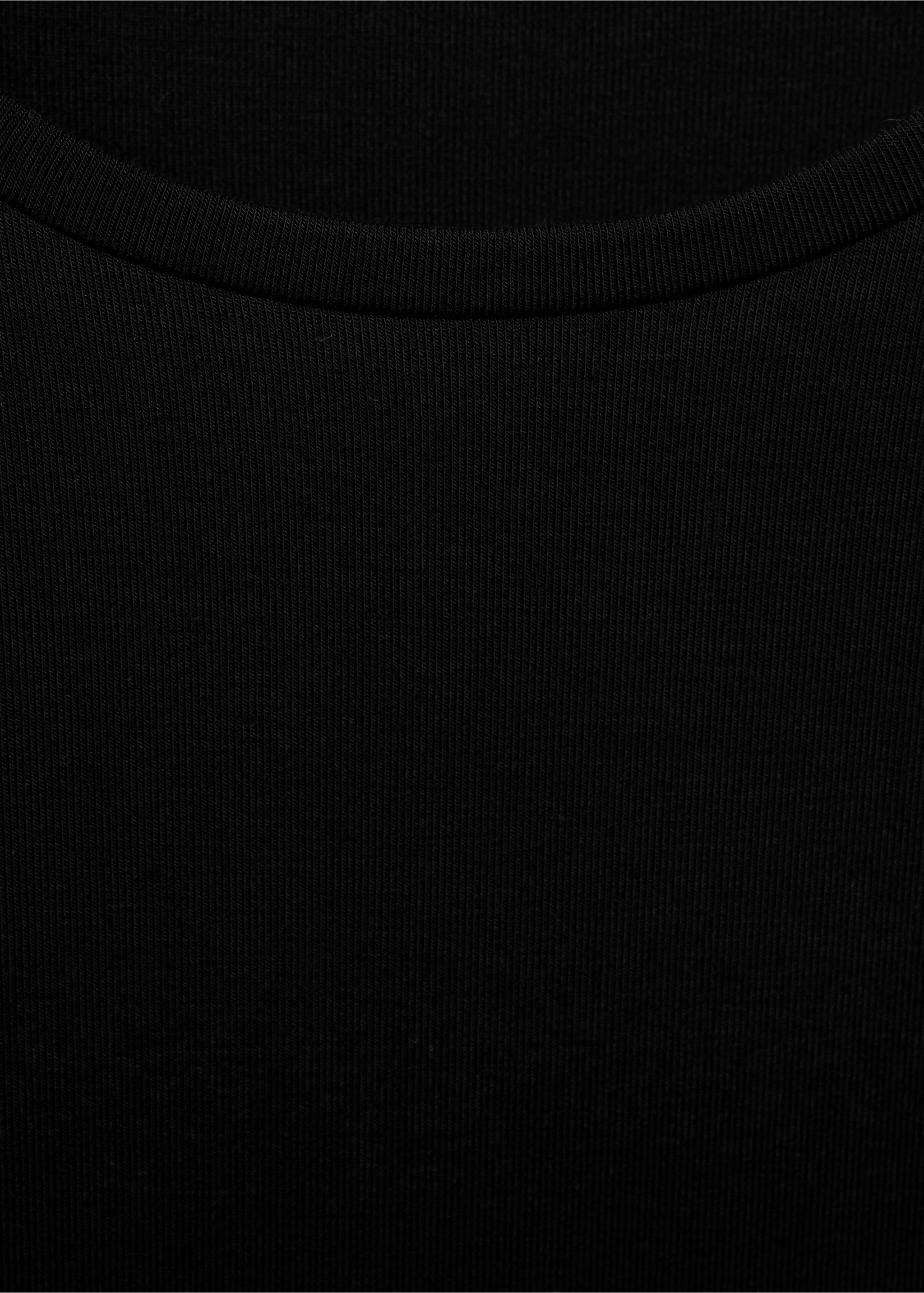 Round-neck long-sleeved t-shirt - Details of the article 0, Black. Ref: 17065813-00.
