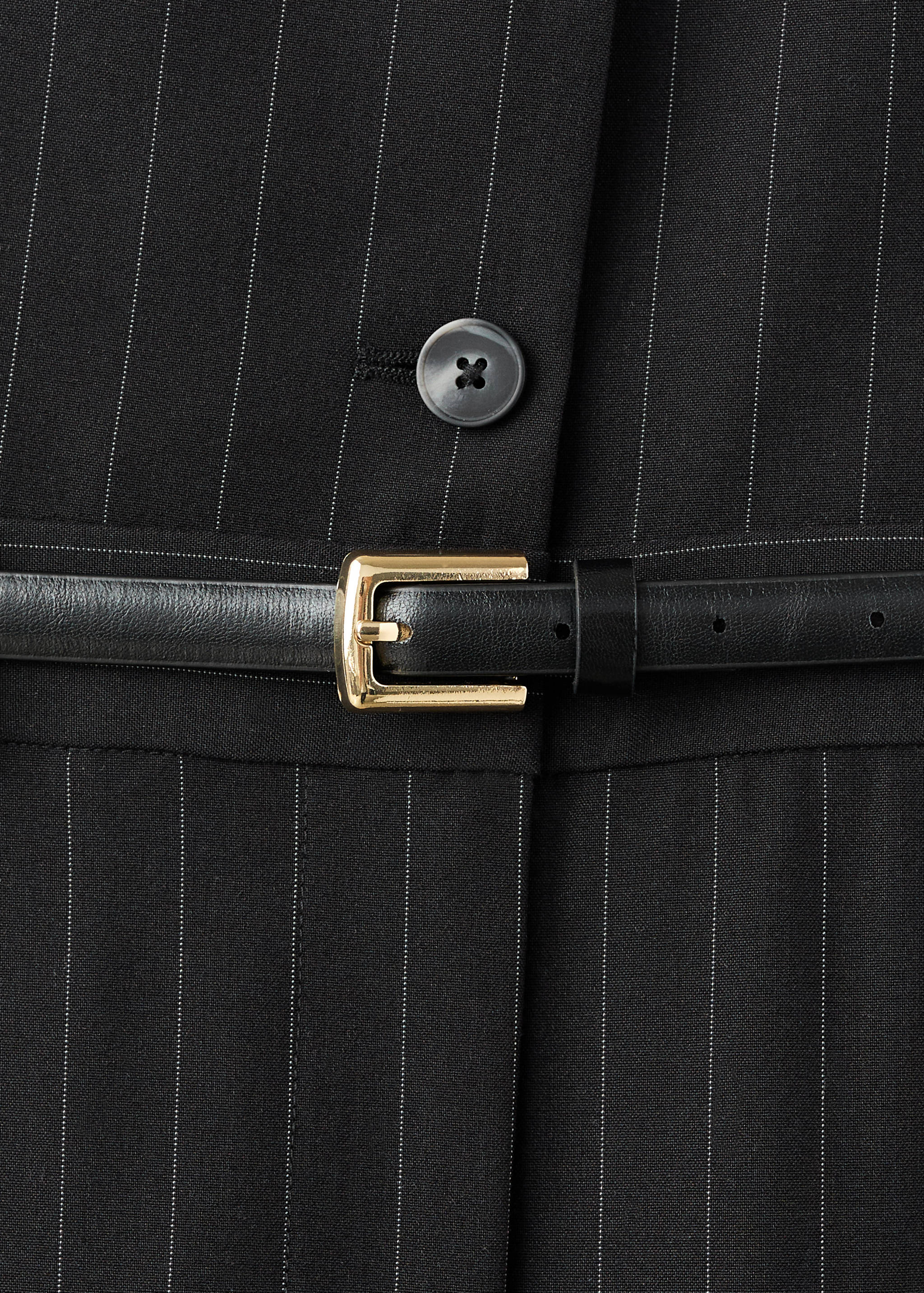 Pinstripe jumpsuit with belt - Details of the article 8