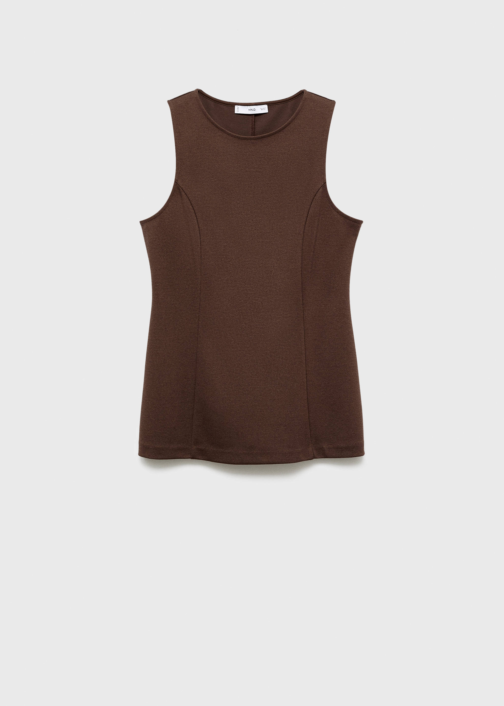 Sleeveless top with stitching detail - Article without model