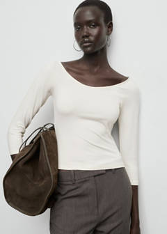 Three-quarter sleeve t-shirt — Ecru 1
