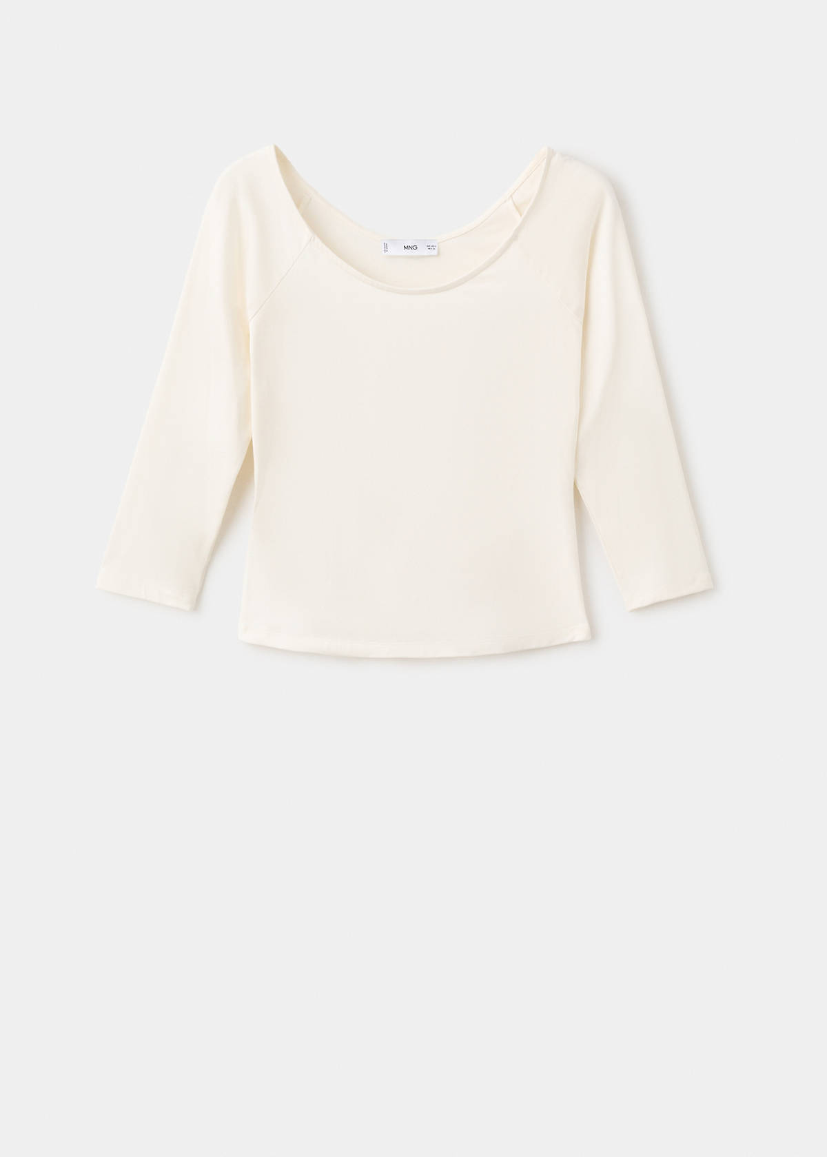 Three-quarter sleeve t-shirt — Ecru