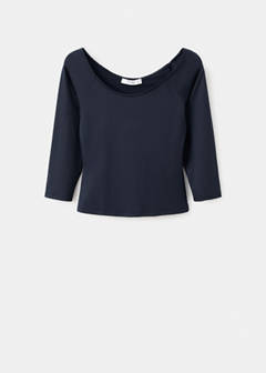 Three-quarter sleeve t-shirt — Navy 5