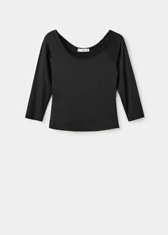 Three-quarter sleeve t-shirt — Black 5